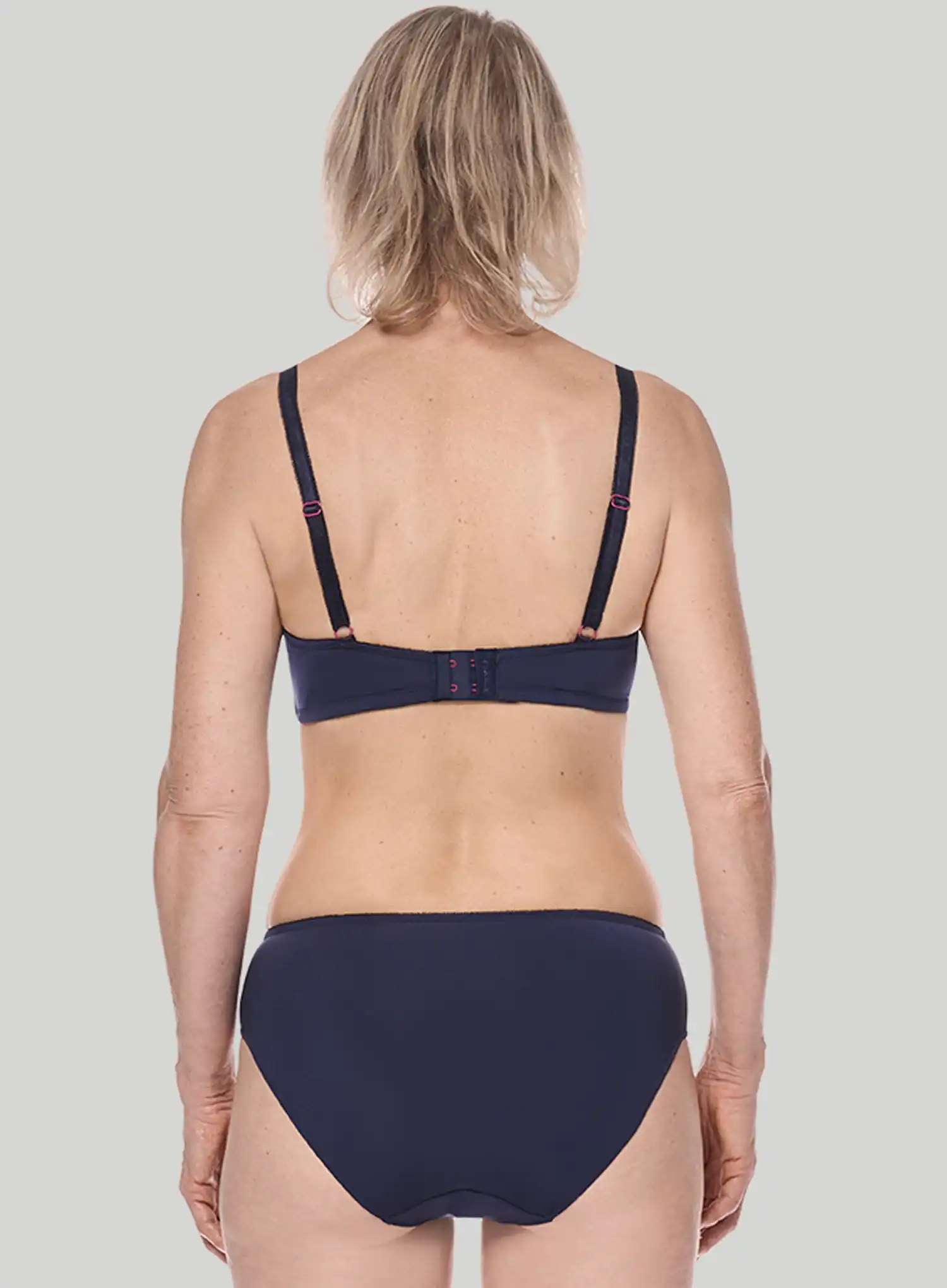 Amoena: Delila Soft Cup Mastectomy Bra Blue Magenta - Image 2