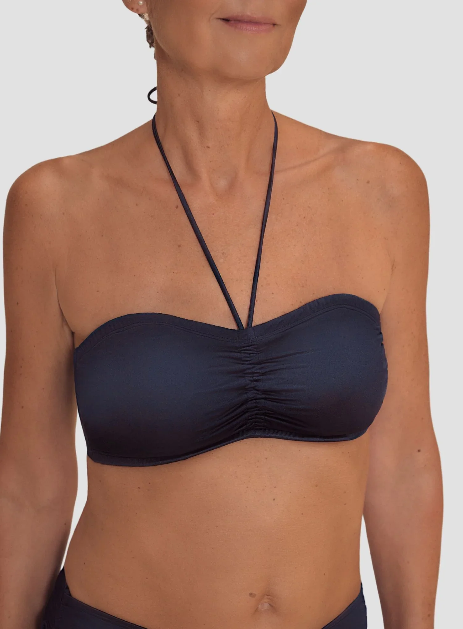 Amoena: Lazio Non Wired Mastectomy Bikini Top Dark Blue - Image 4