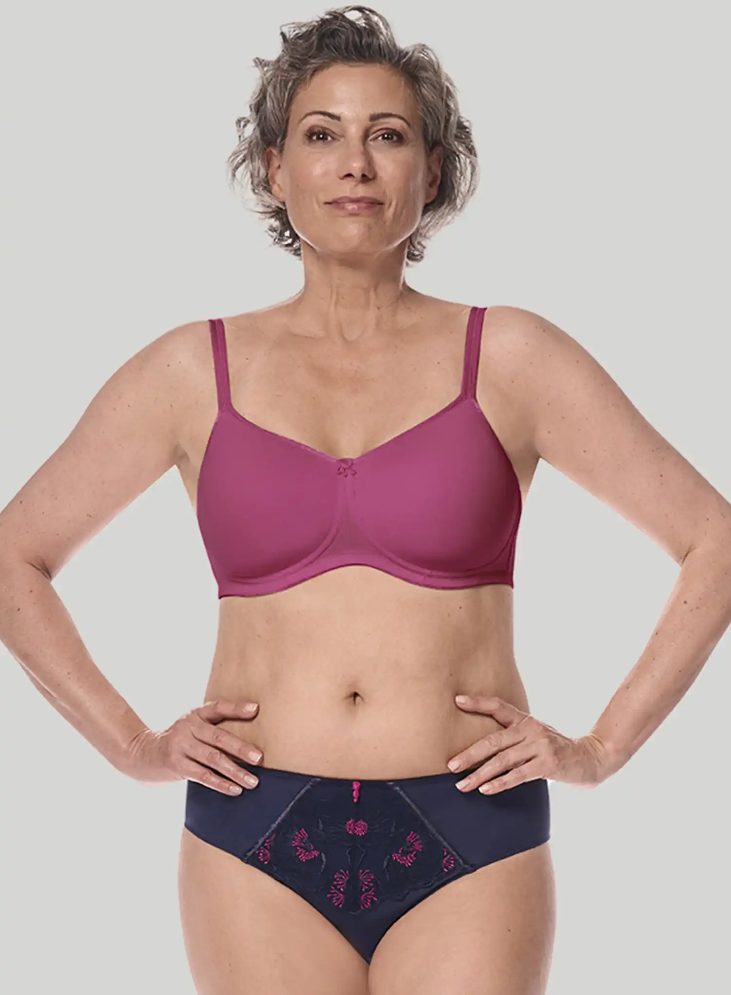 Amoena: Mara Soft Cup Padded Mastectomy Bra Magenta - Image 2