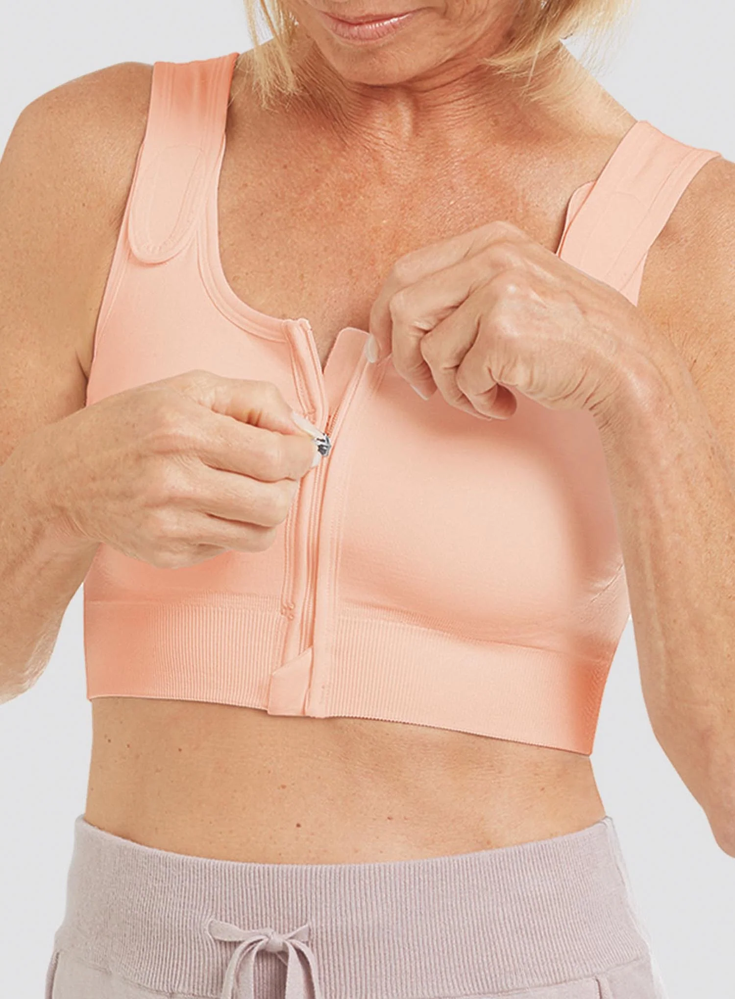 Amoena: Pamela High Compression Bra Rose Nude - Image 2