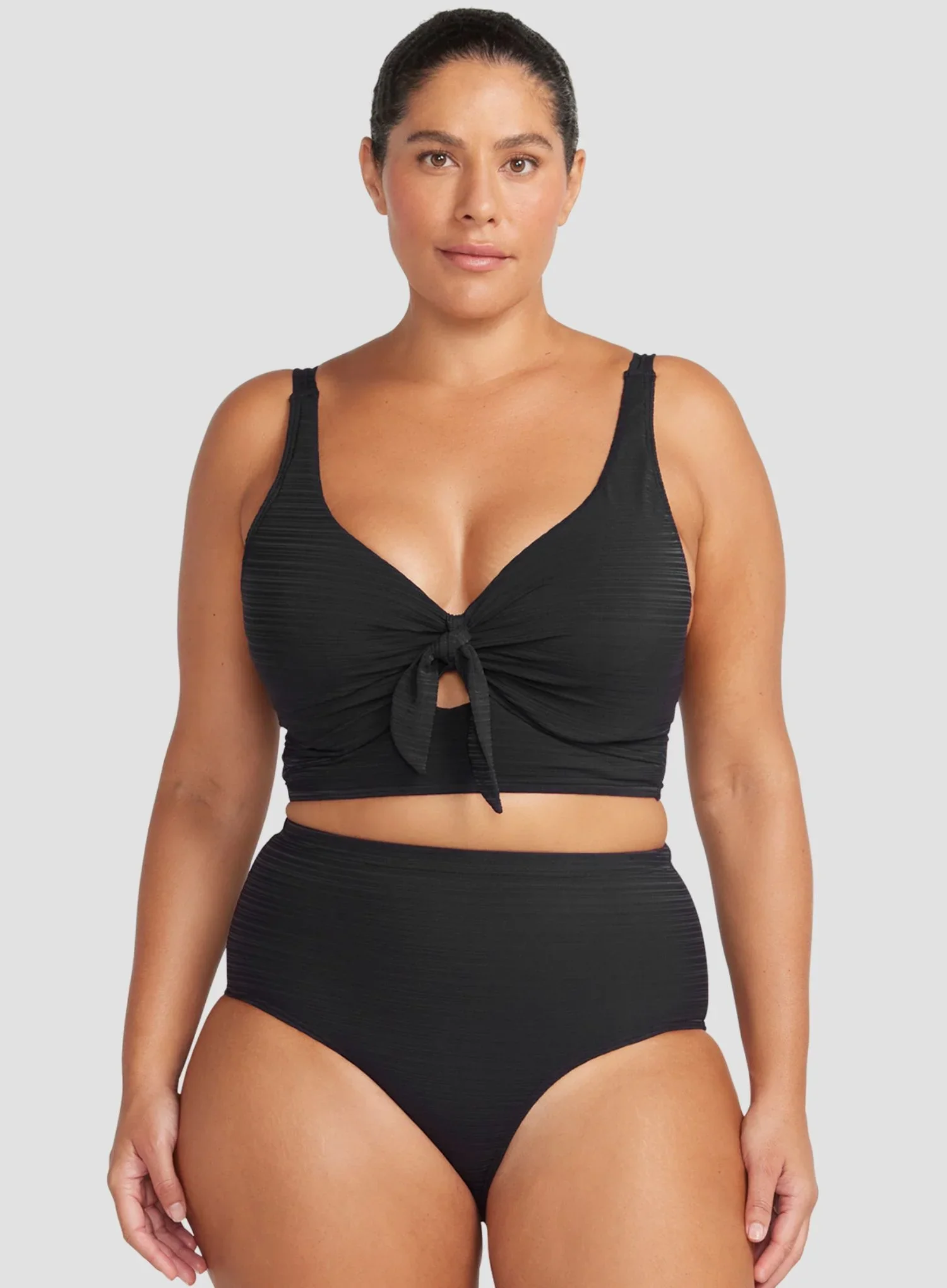 Artesands: Aria Cezanne Underwired Midriff Bikini Top Black - Image 2