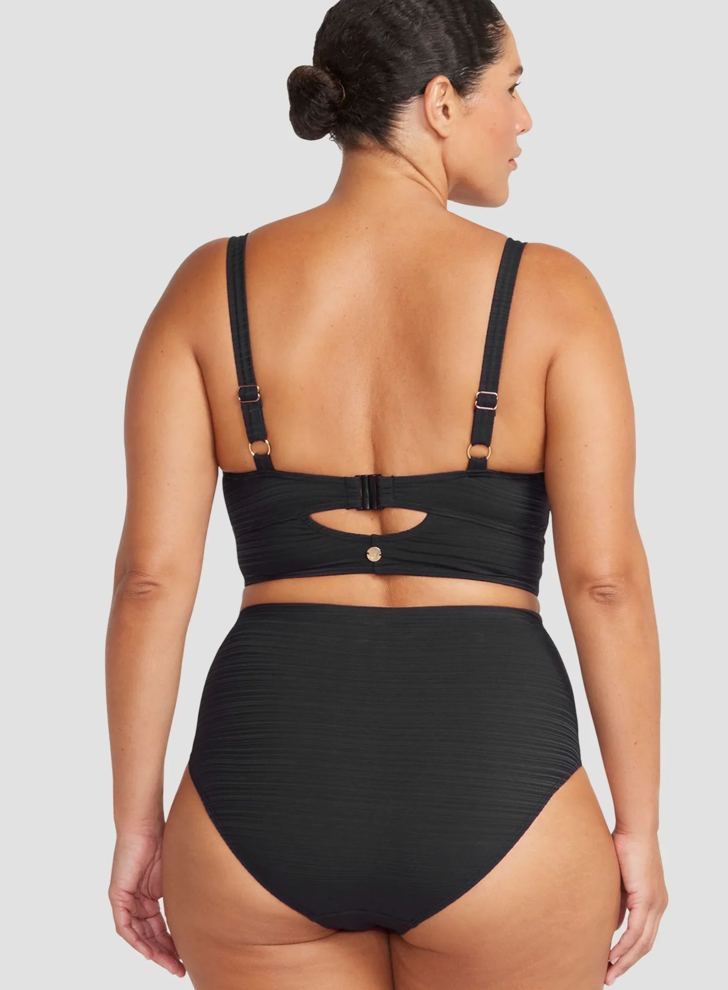 Artesands: Aria Cezanne Underwired Midriff Bikini Top Black - Image 3