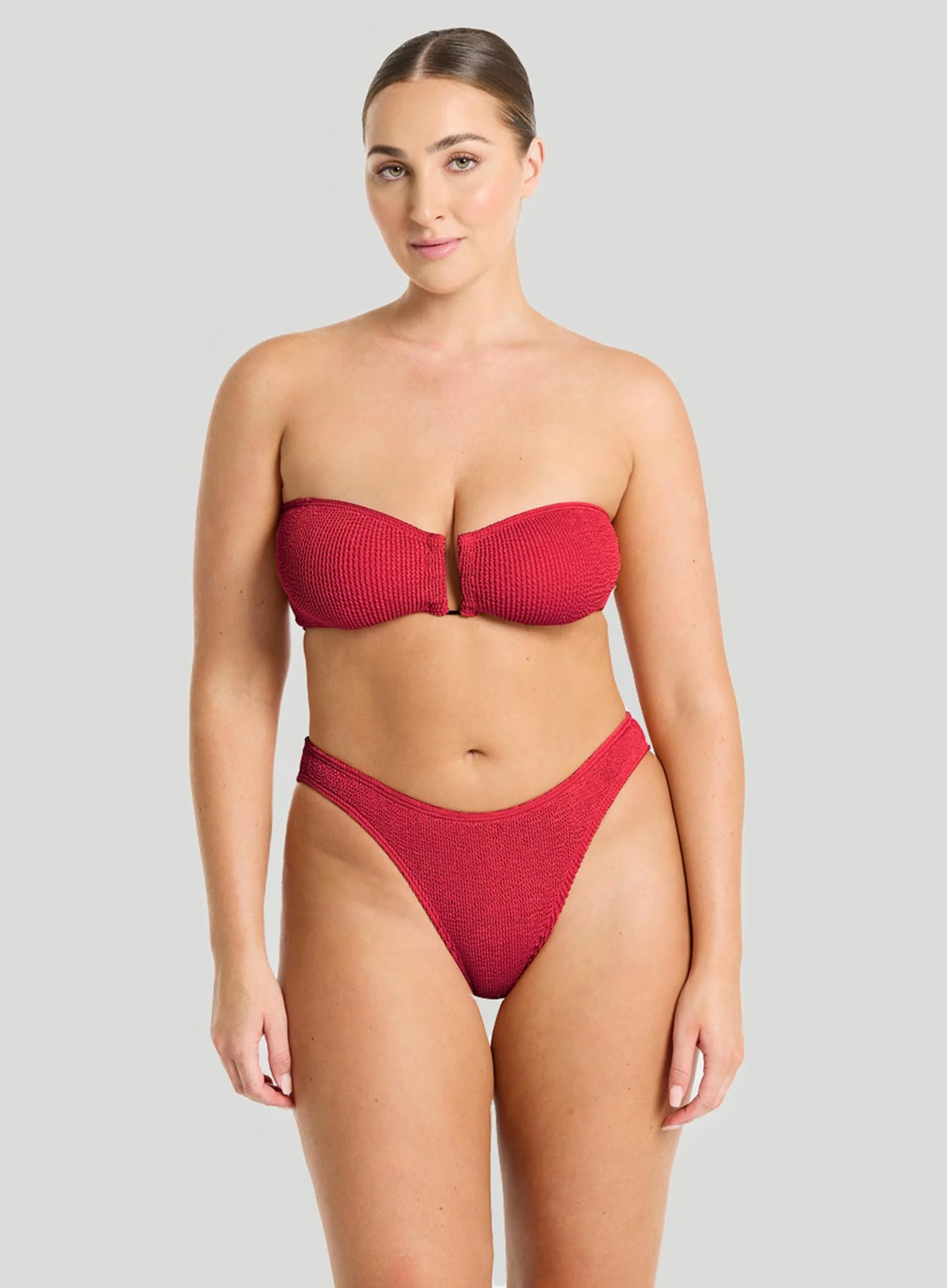 Bond Eye: Blake Bandeau Bikini Top Blood Orange Shimmer - Image 3