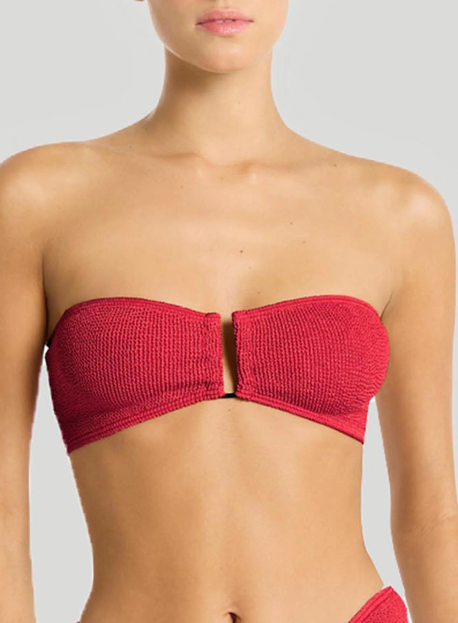 Bond Eye: Blake Bandeau Bikini Top Blood Orange Shimmer - Image 5
