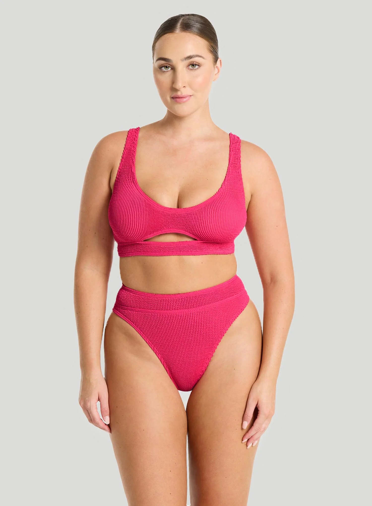 Bond Eye: Sasha Crop Bikini Top Raspberry - Image 2