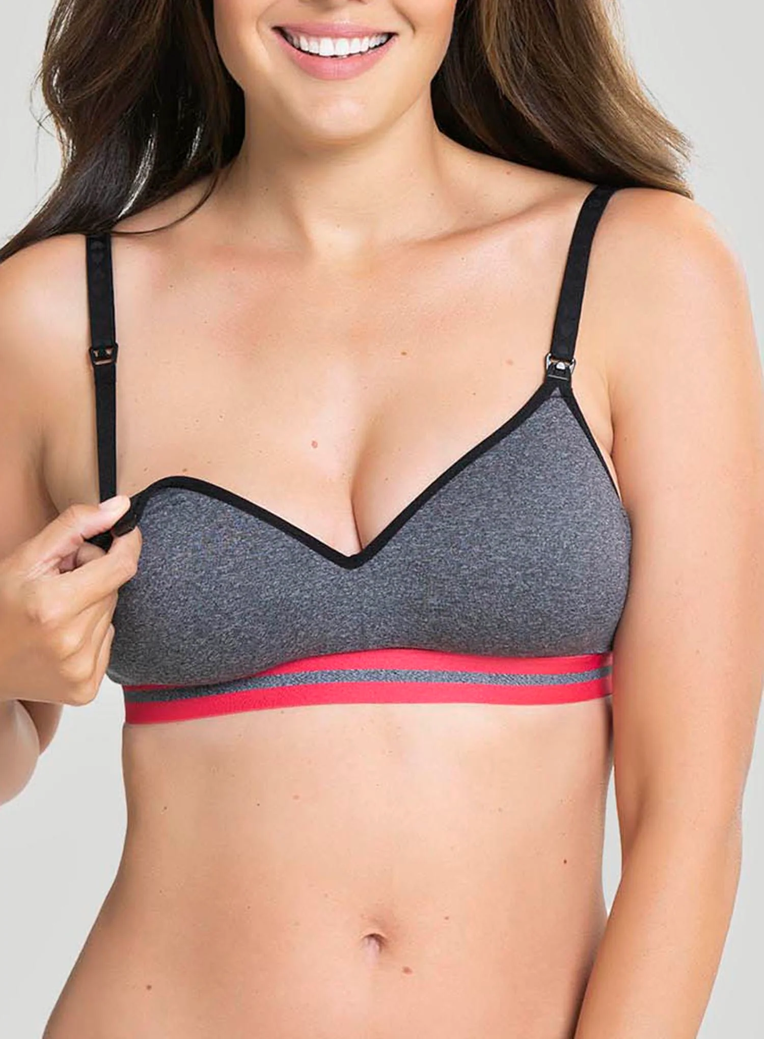 Cake Maternity: Buddy Activate Moulded Bra Heather Grey - Image 4