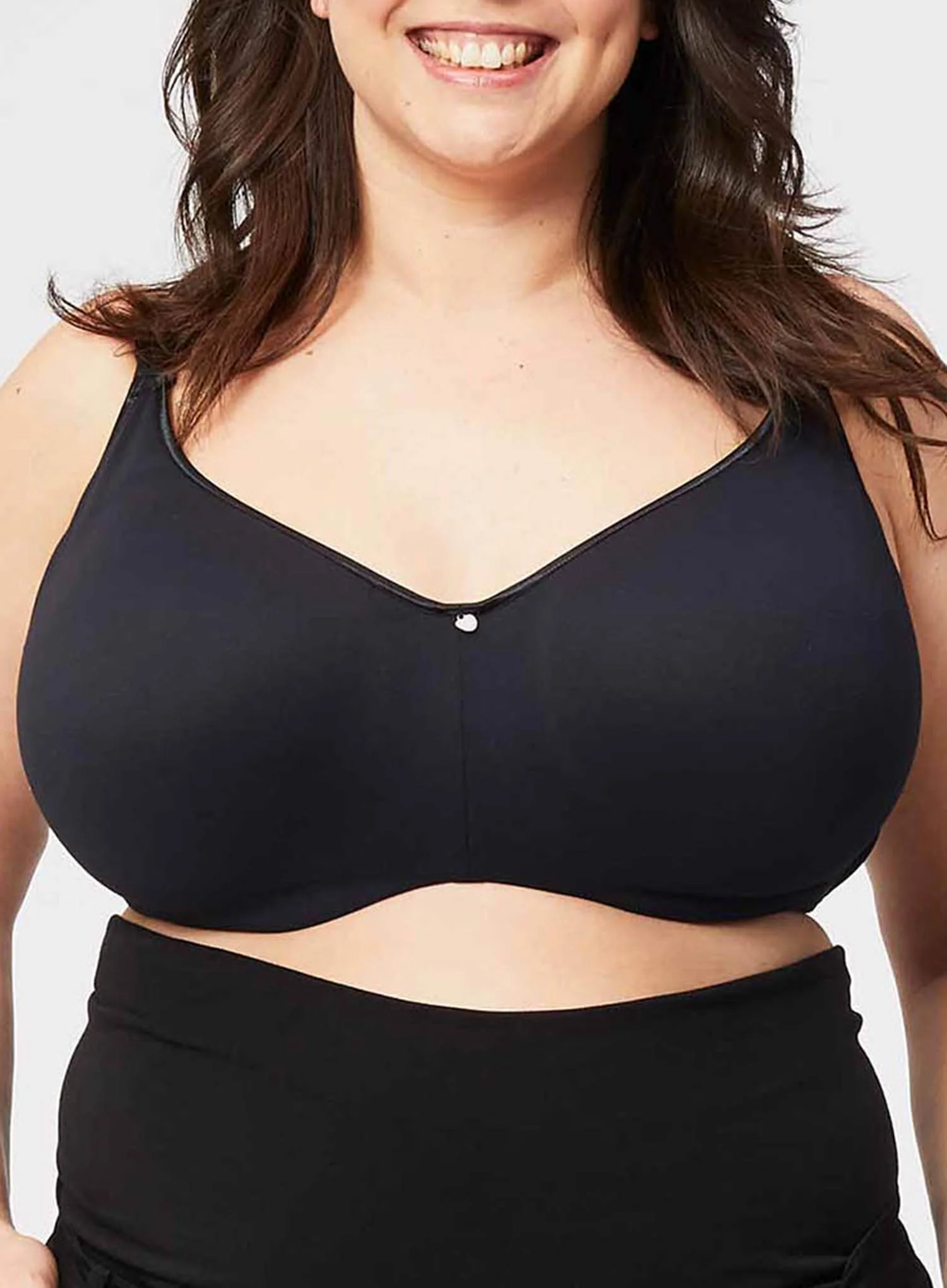 Cake Maternity: Dark Croissant Spacer Flexible Wire Bra Black - Image 5