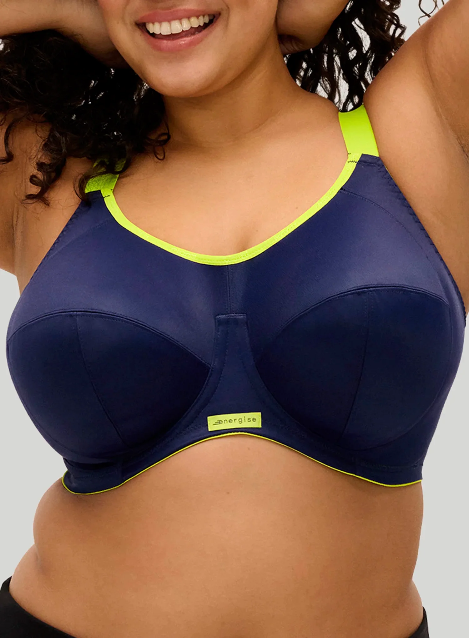 Elomi: Energise Sports Bra With J Hook Navy - Image 4