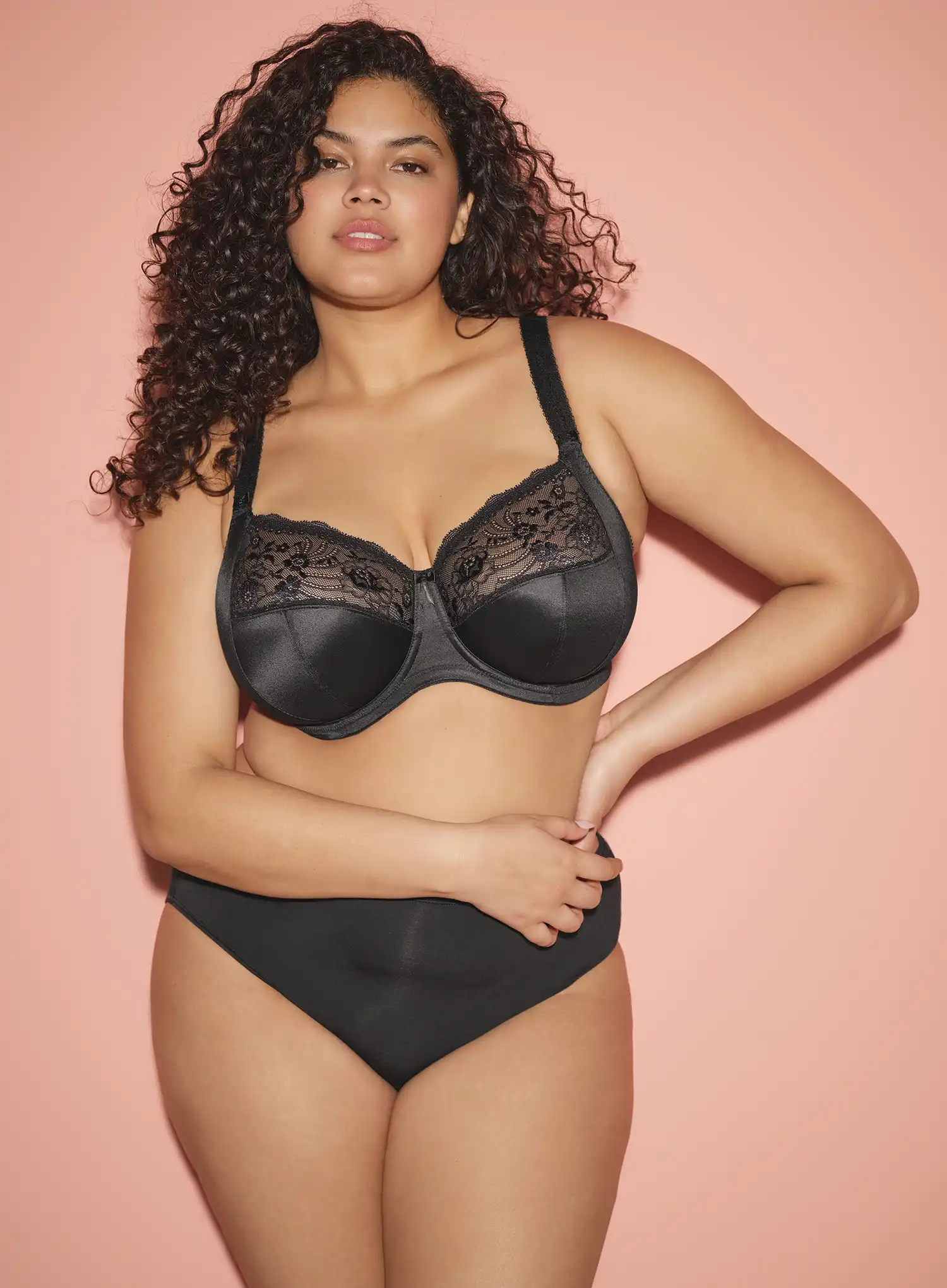 Elomi: Morgan Underwired Banded Bra Black - Image 3