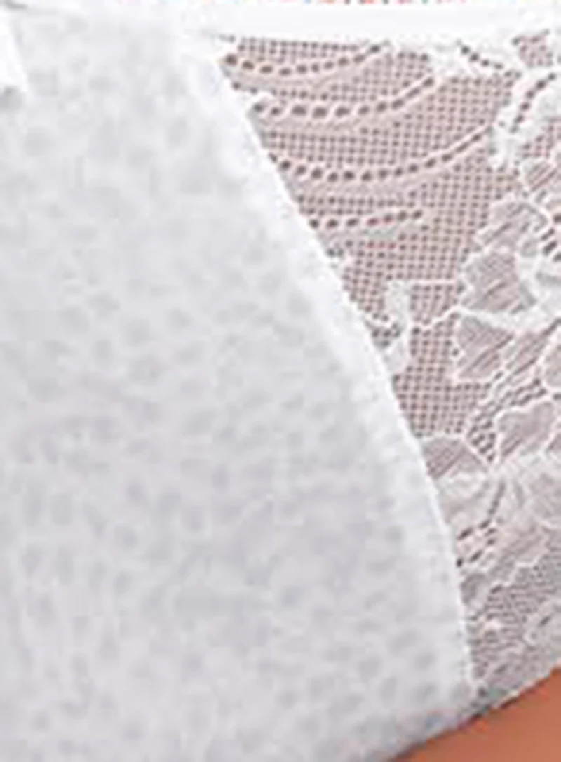 Elomi: Morgan Underwired Banded Bra White Print - Image 5
