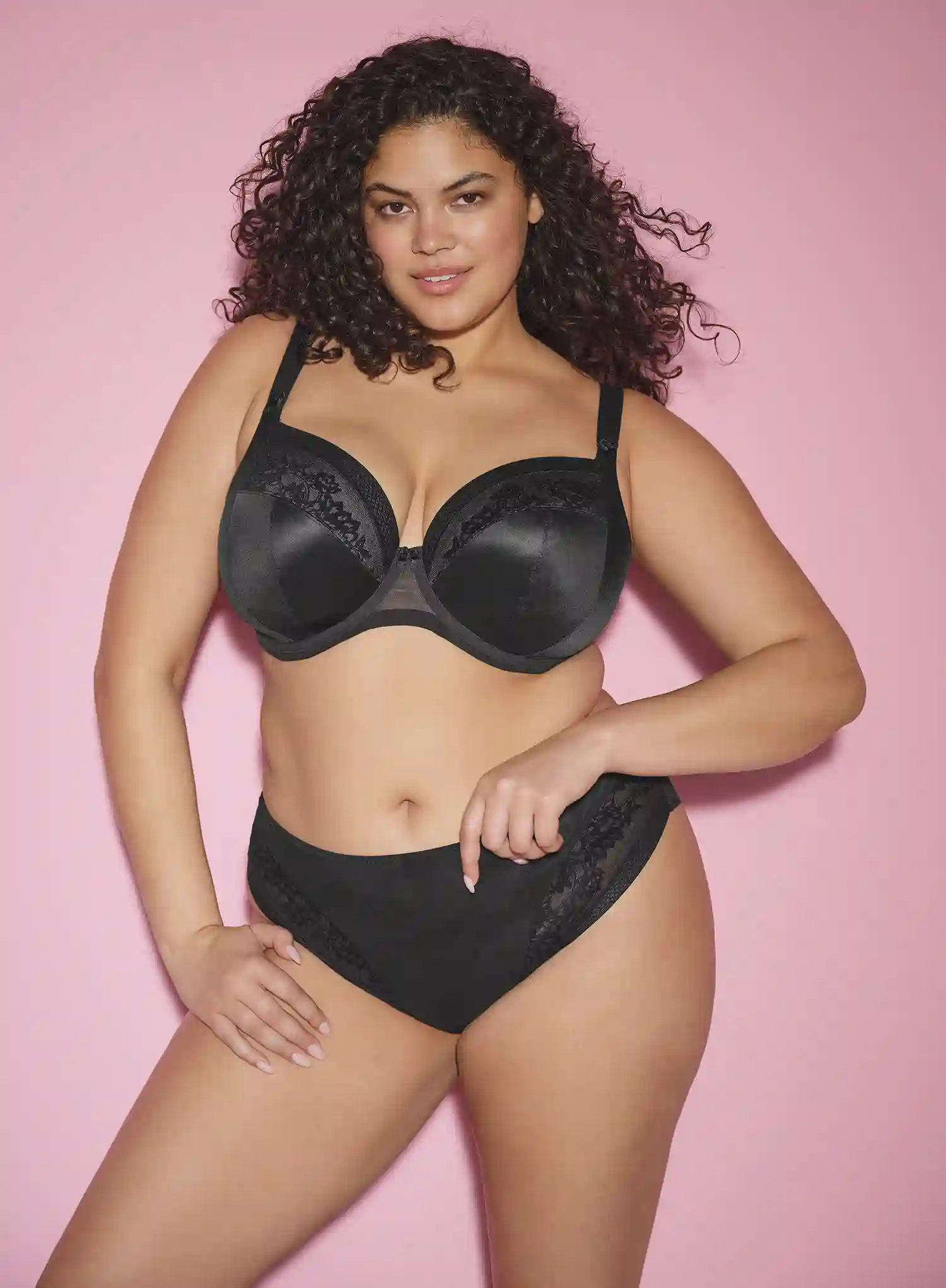 Elomi: Nerina High Leg Brief Black - Image 3