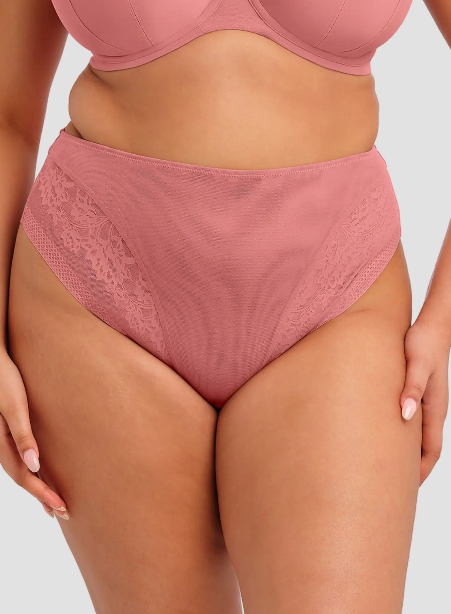 Elomi: Nerina High Leg Brief Dusty Rose - Image 4