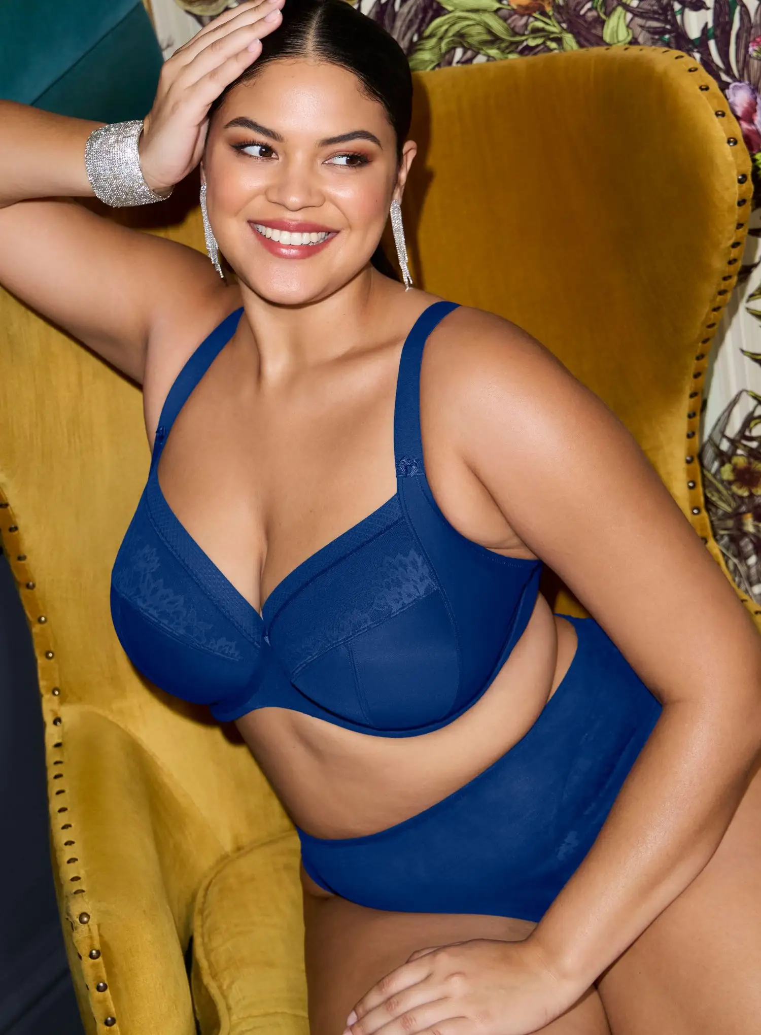 Elomi: Nerina High Leg Brief French Navy - Image 2