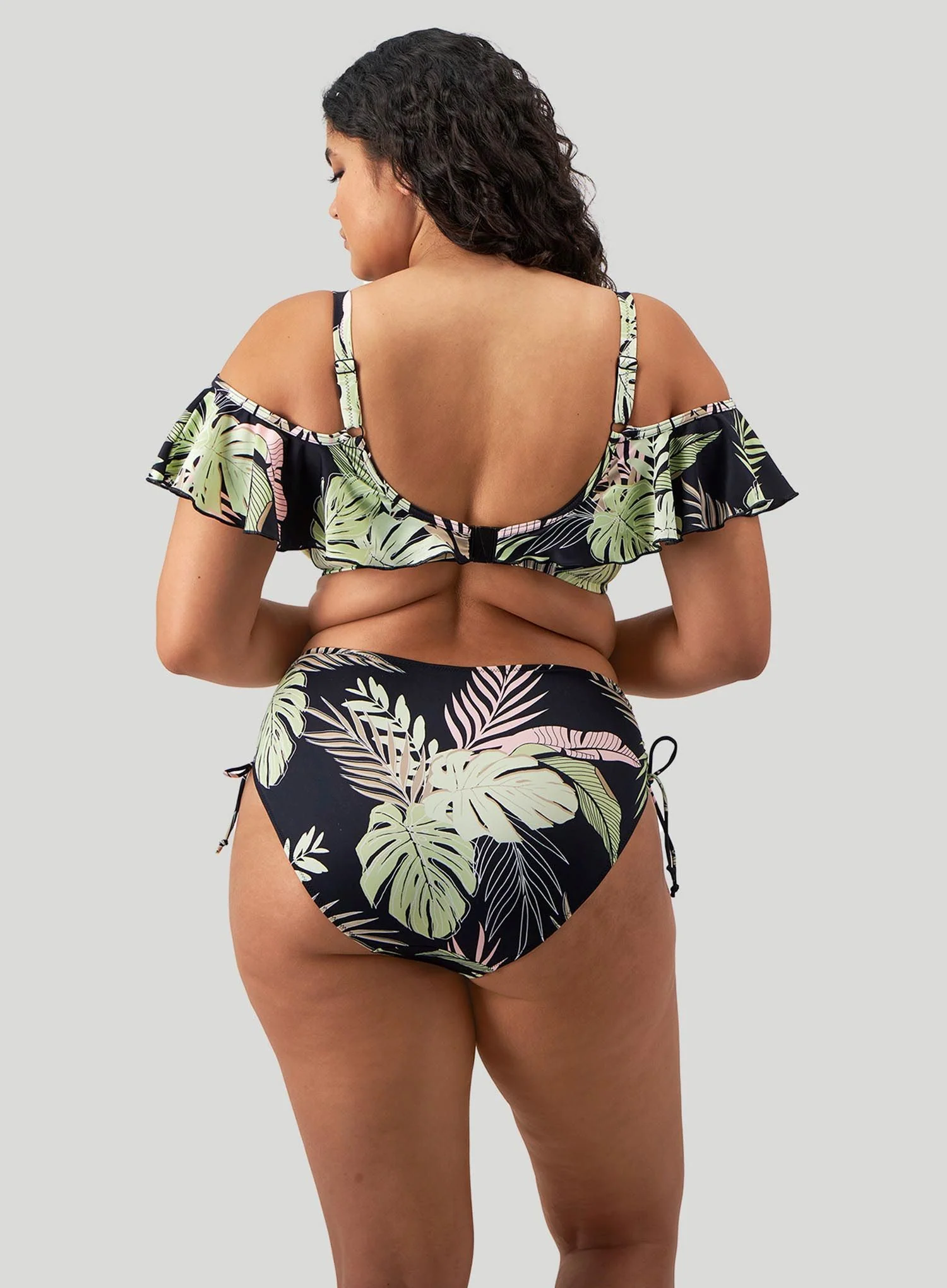 Elomi Swim: Tropical Retreat Adjustable Bikini Black - Image 2