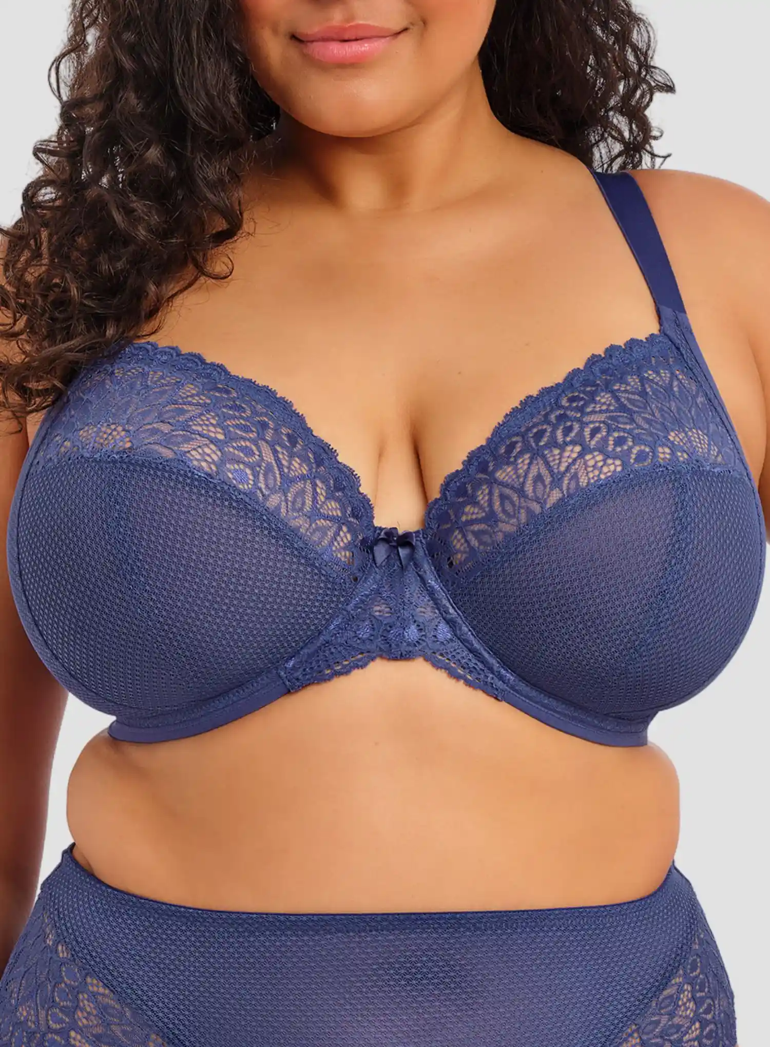 Elomi: Tiernie Underwired Plunge Bra Denim - Image 5