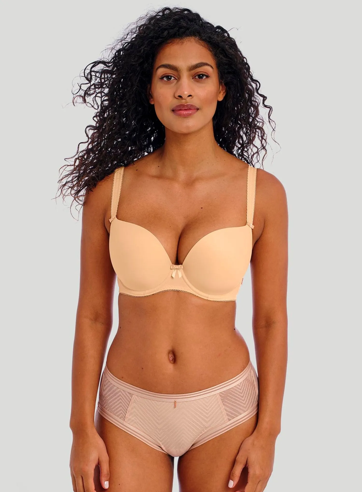 Freya: Deco Moulded Plunge Bra Nude - Image 2