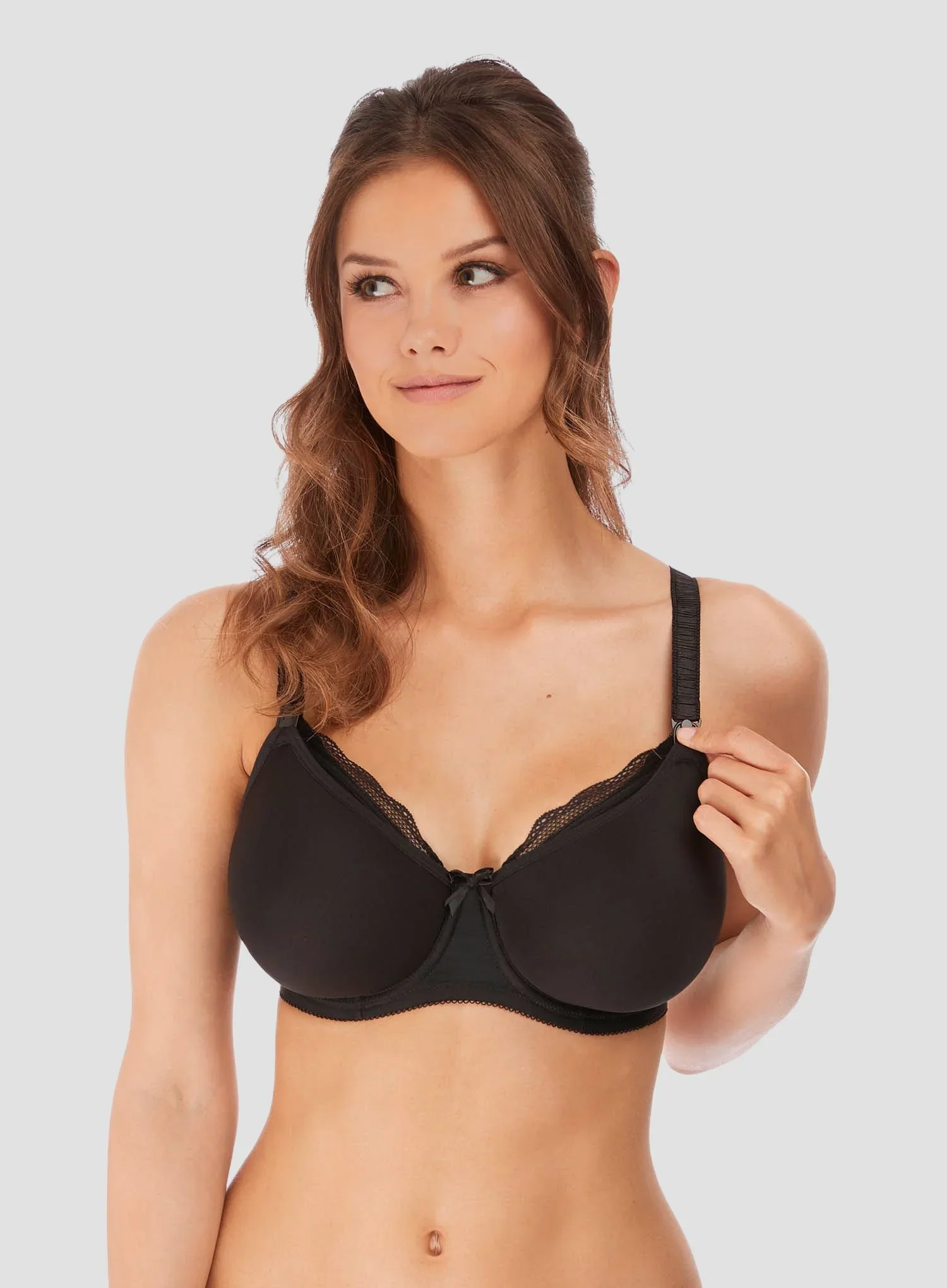 Freya: Pure Underwired Moulded Nursing Bra Black - Image 3