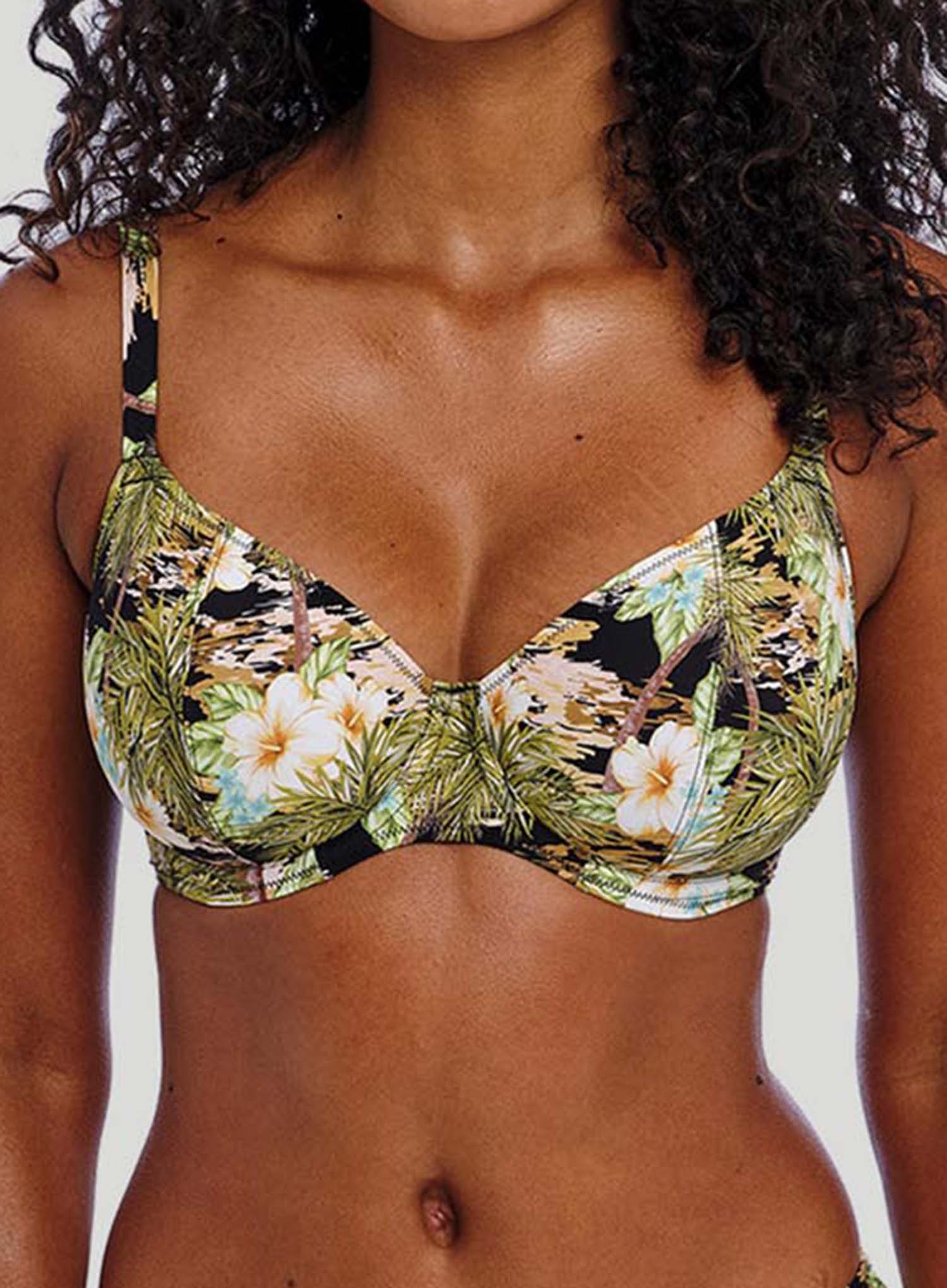 Freya Swimwear: Bahama Shores Underwired Plunge Bikini Top Black - Image 4