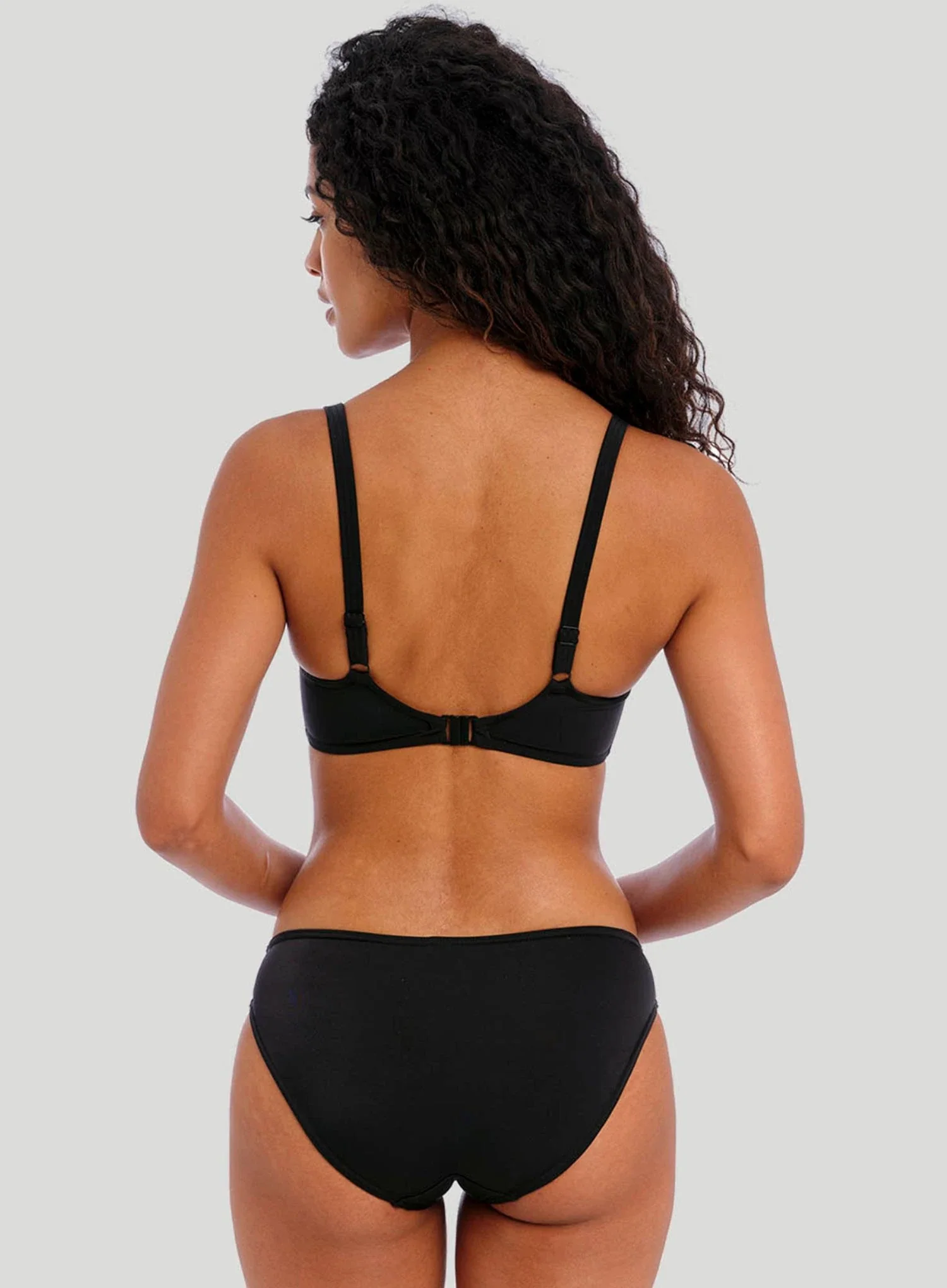 Freya Swimwear: Jewel Cove High Waist Bikini Brief Plain Black - Image 3