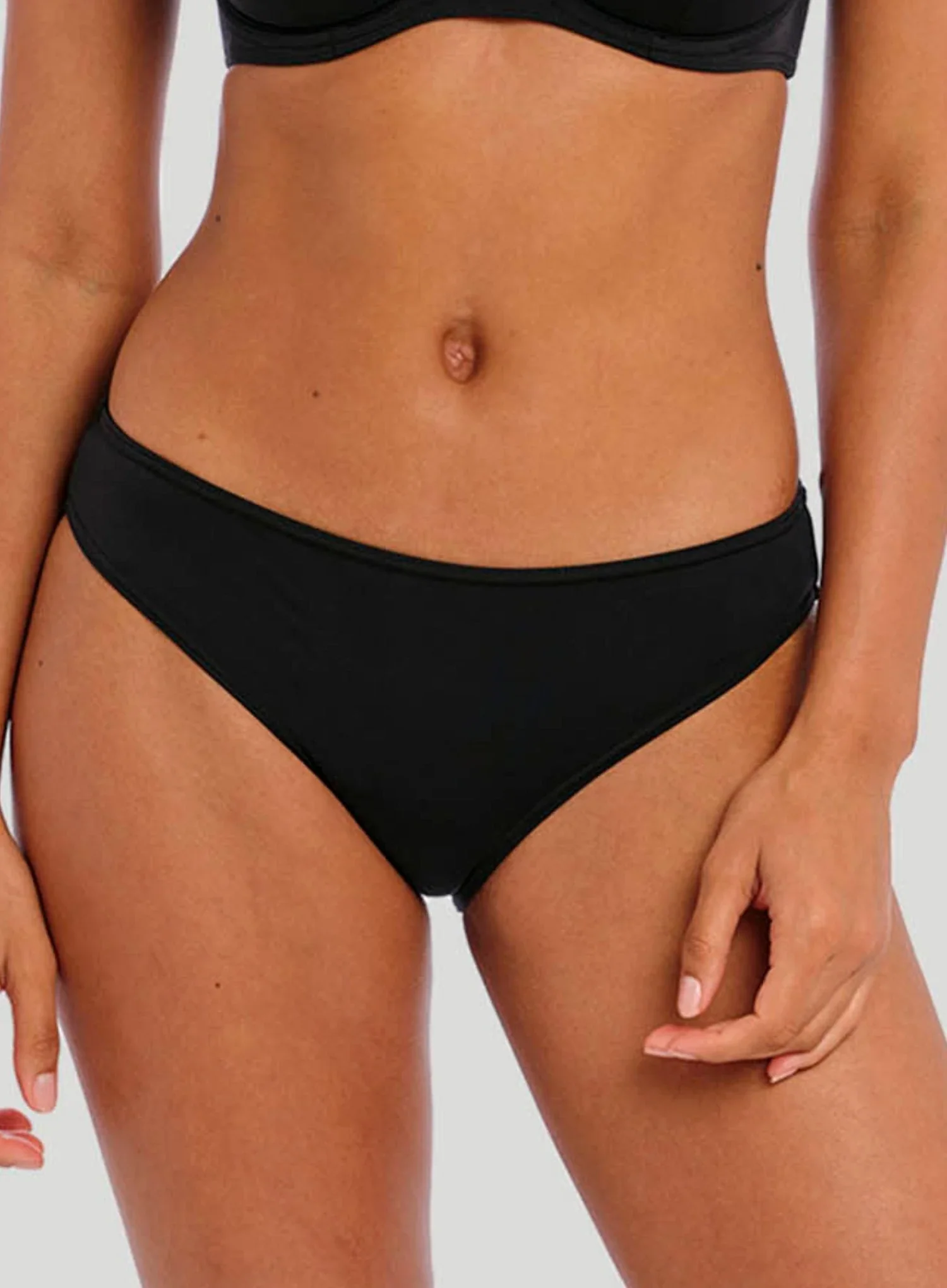 Freya Swimwear: Jewel Cove High Waist Bikini Brief Plain Black - Image 4