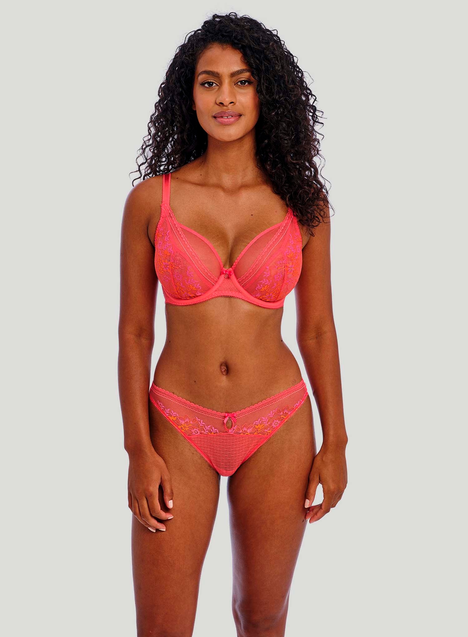 Freya: Sydnie Underwired High Apex Plunge Bra Strawberry Ice - Image 2