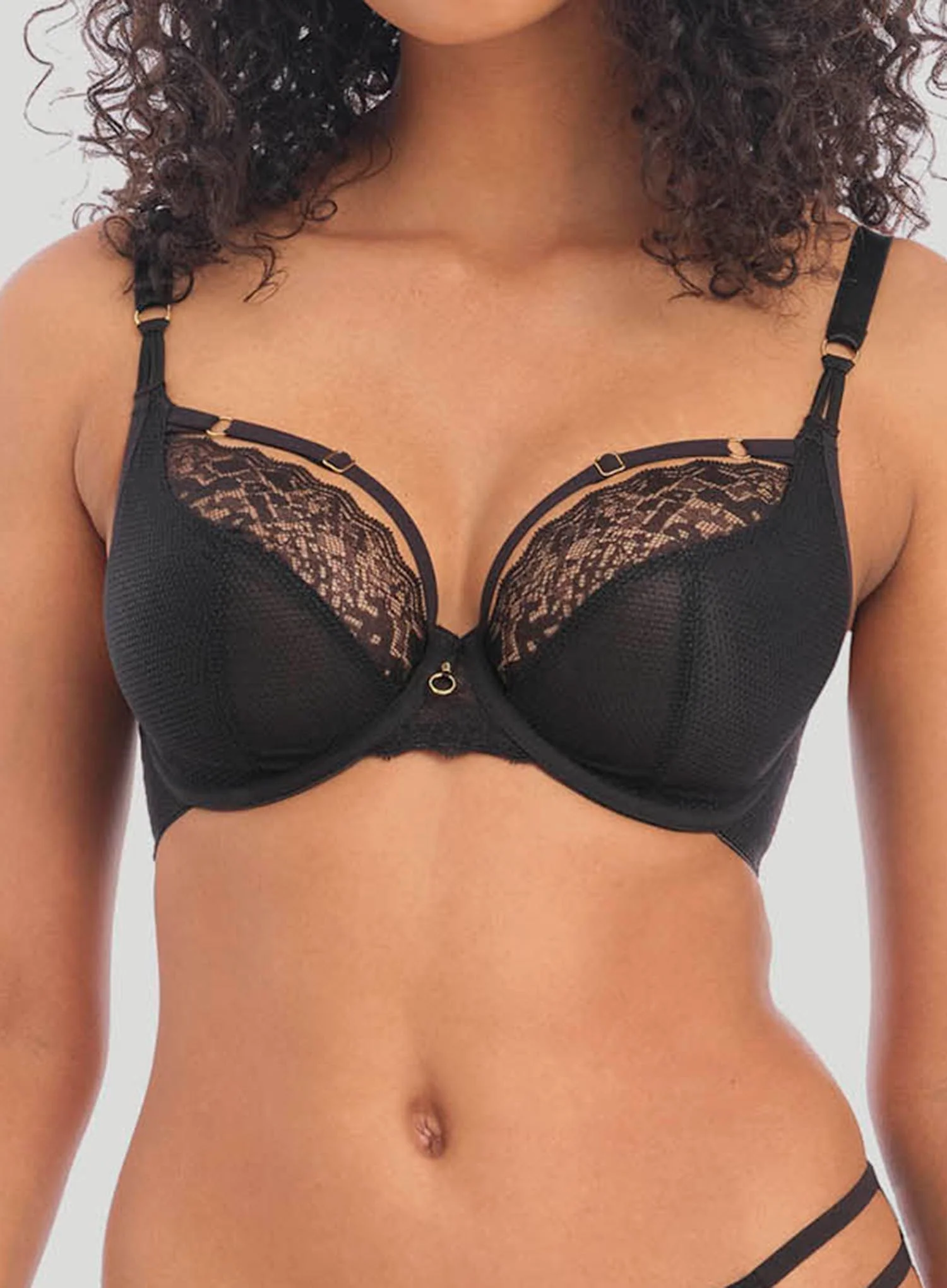 Freya: Temptress Underwired Plunge Bra Black - Image 4