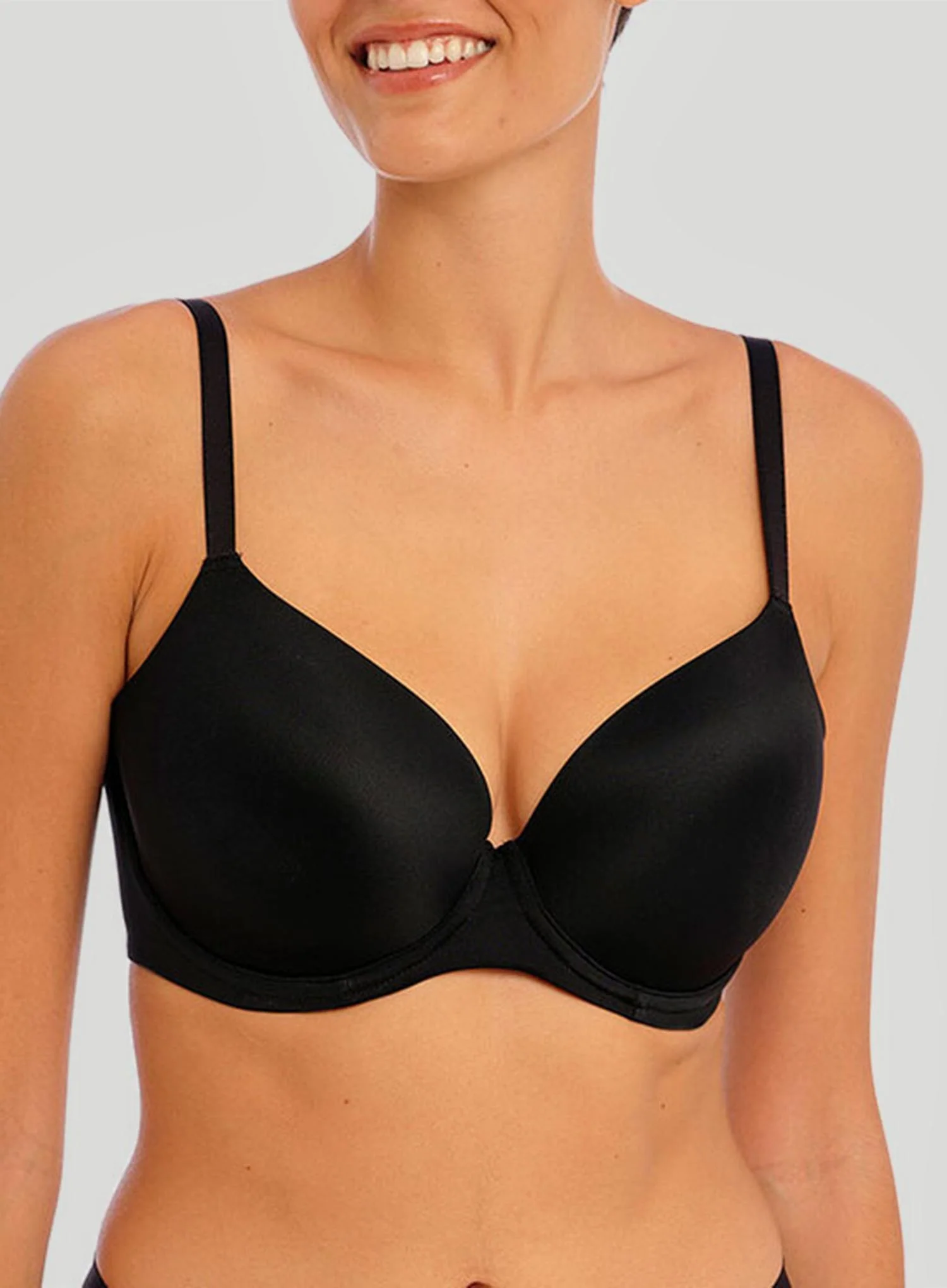 Freya: Undetected Underwired Moulded T Shirt Bra Black - Image 5