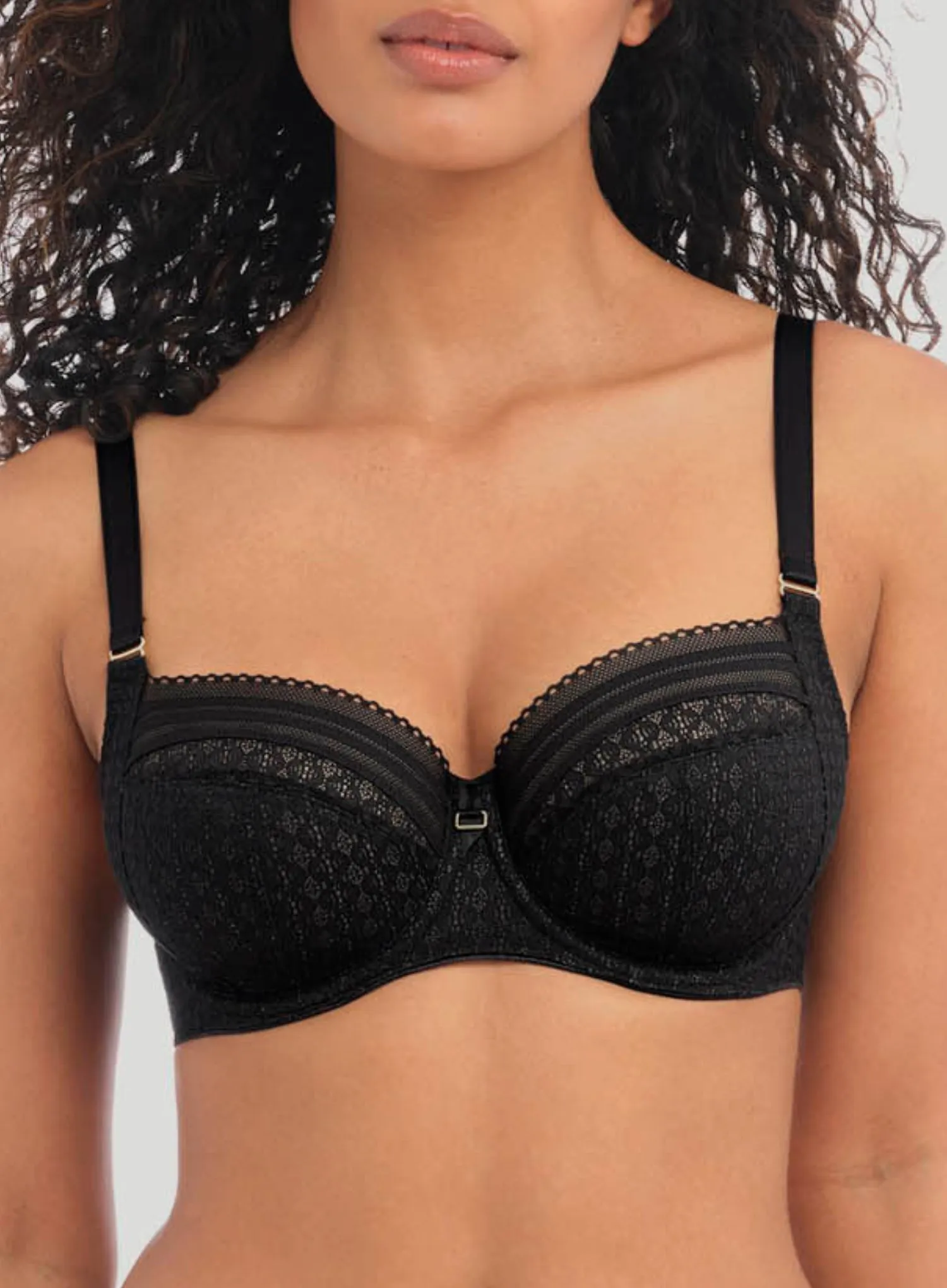 Freya: Viva Lace Underwired Side Support Bra Black - Image 4