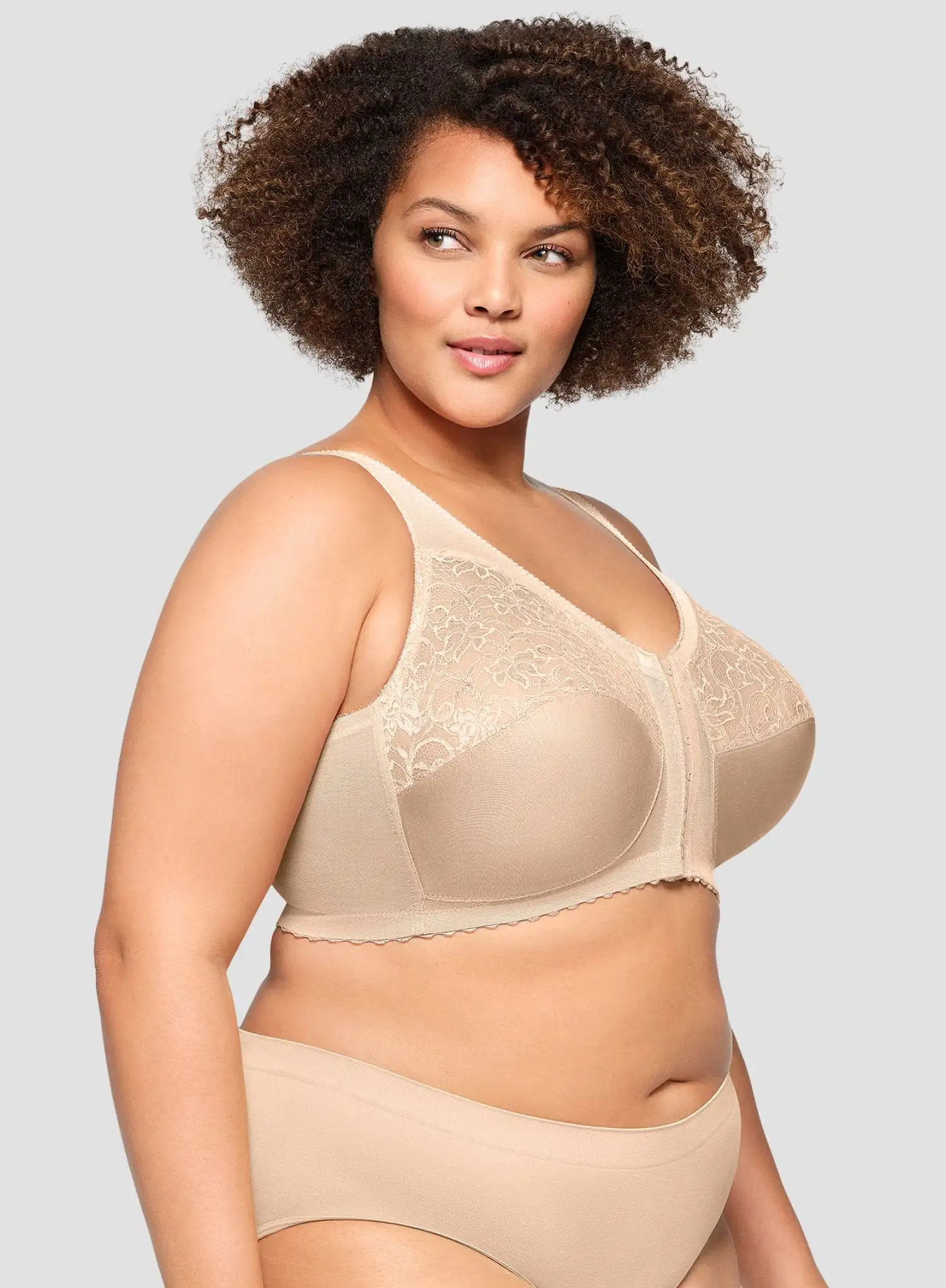Glamorise: Magic Lift Front Opening Bra Blush - Image 3