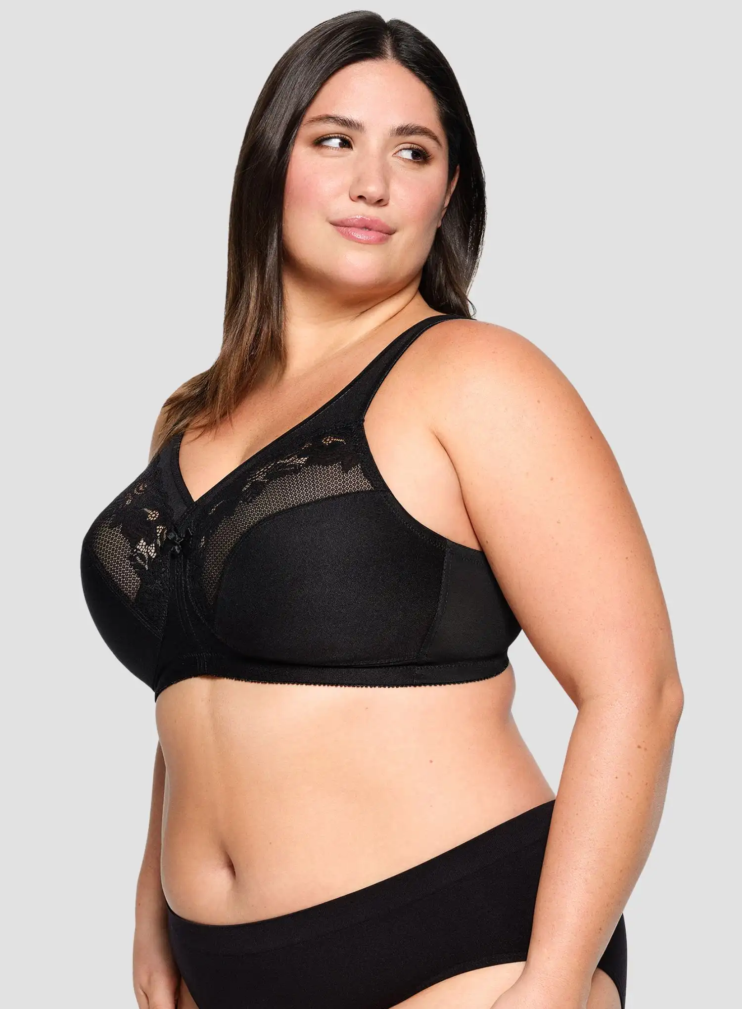 Glamorise: Magic Lift Minimizer Bra Black - Image 4