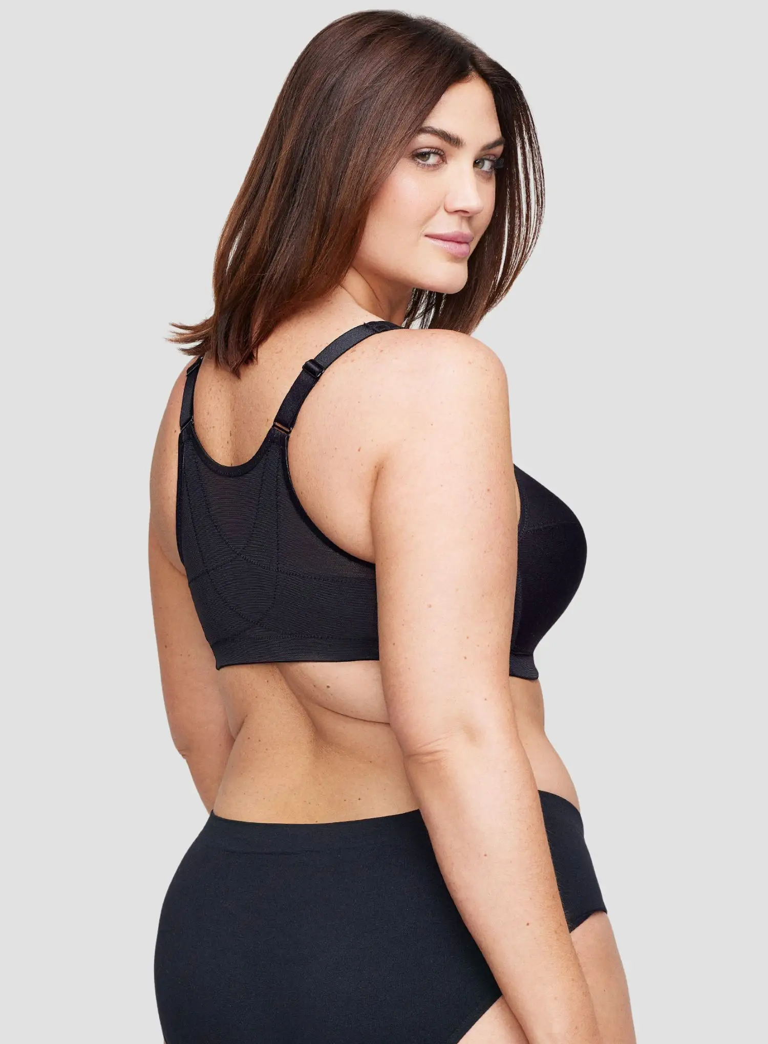 Glamorise: Magic Lift Posture Back Support Bra Black - Image 3