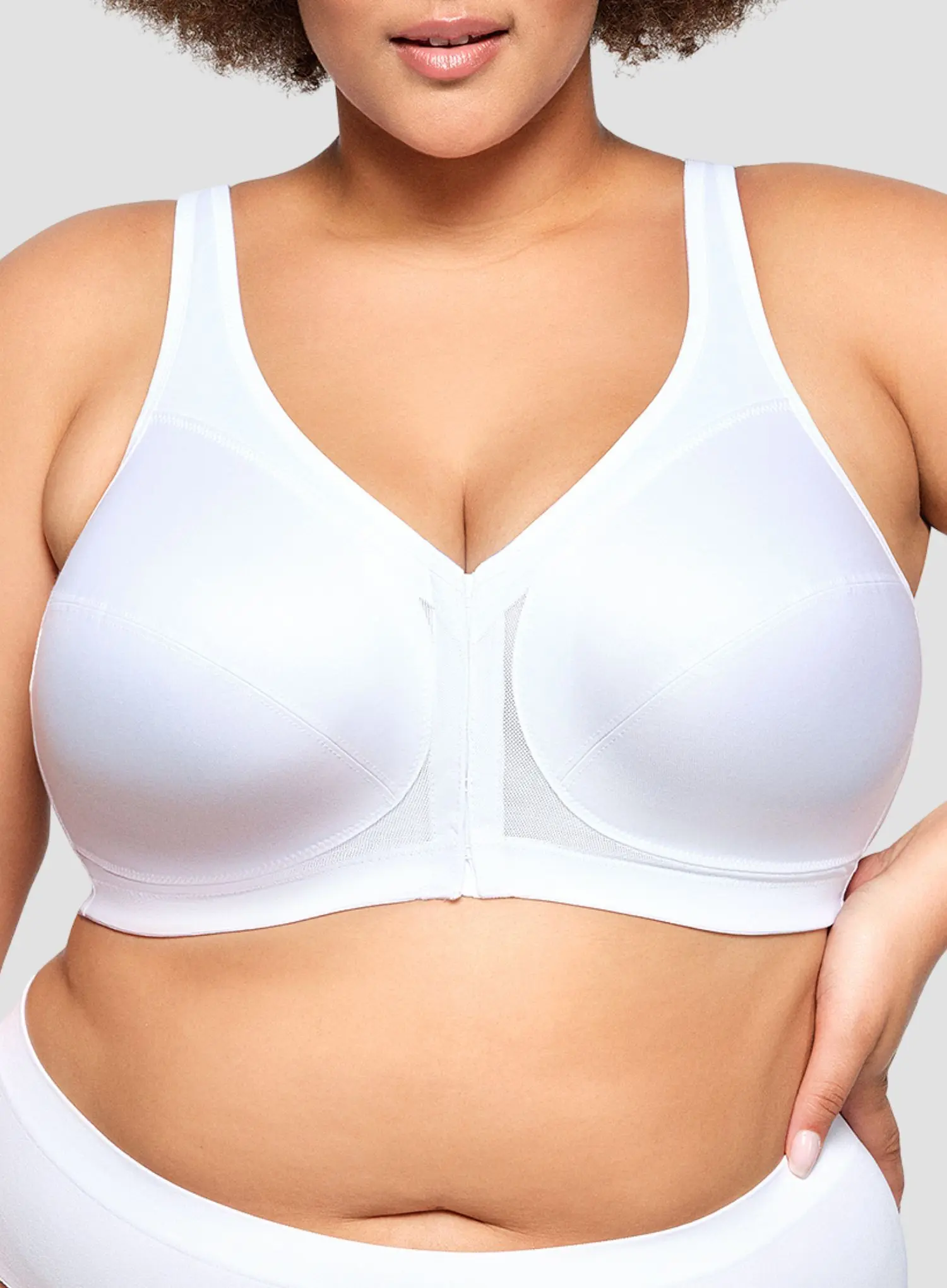 Glamorise: Magic Lift Posture Back Support Bra White - Image 4