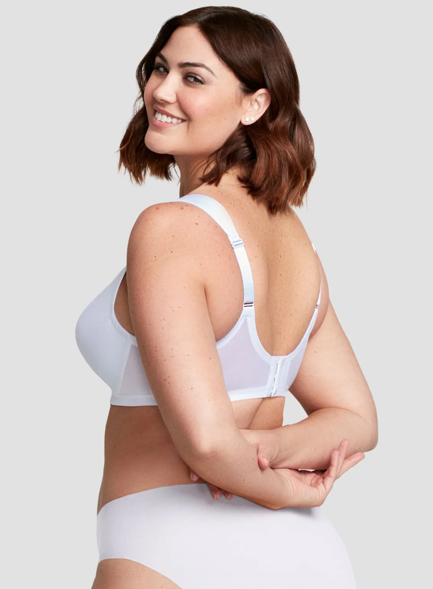 Glamorise: Magic Lift Seamless Support Tshirt Bra White - Image 3