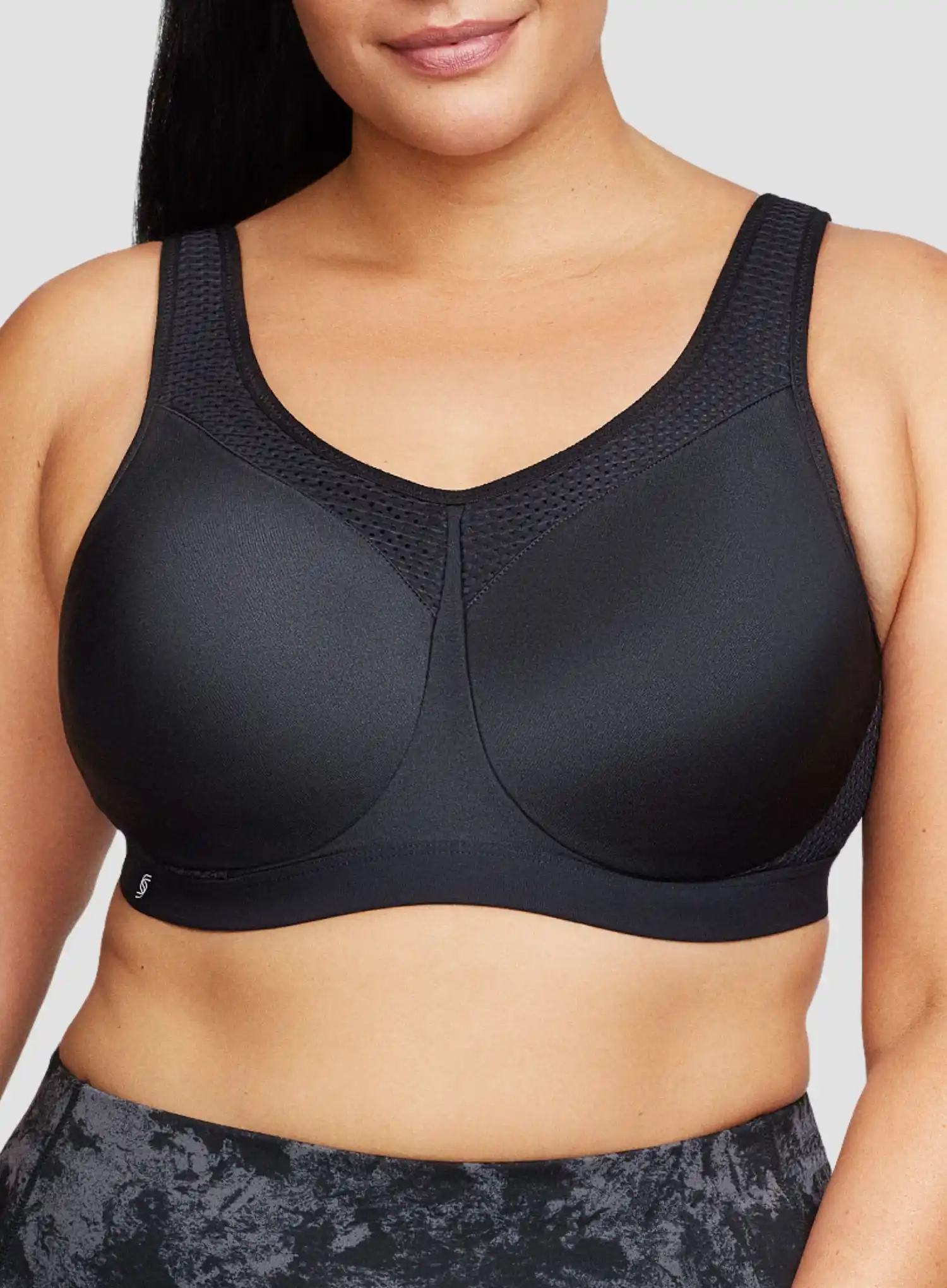 Glamorise: No Limits High Support Underwire Sports Bra Black - Image 4