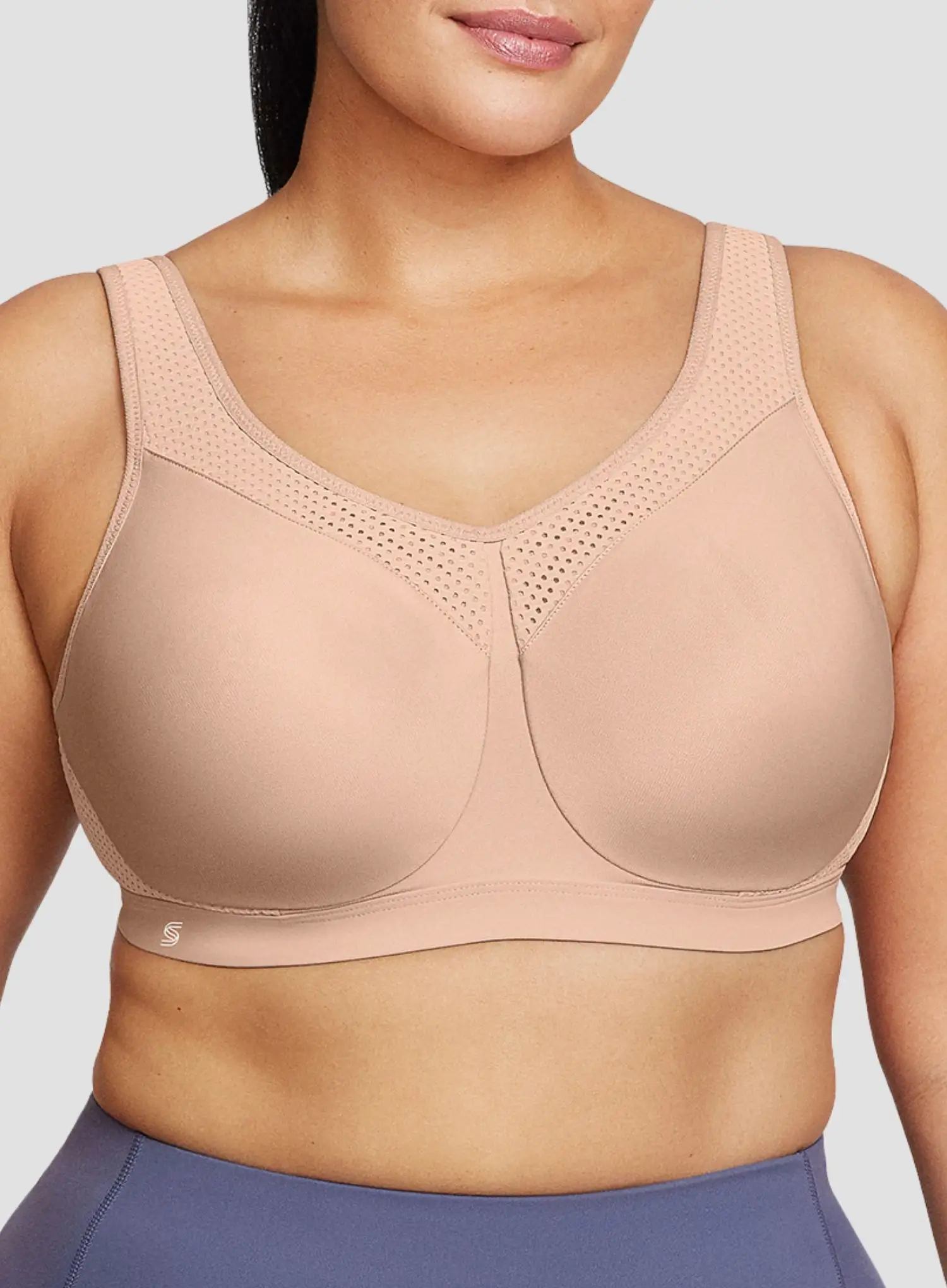 Glamorise: No Limits High Support Underwire Sports Bra Cafe - Image 5