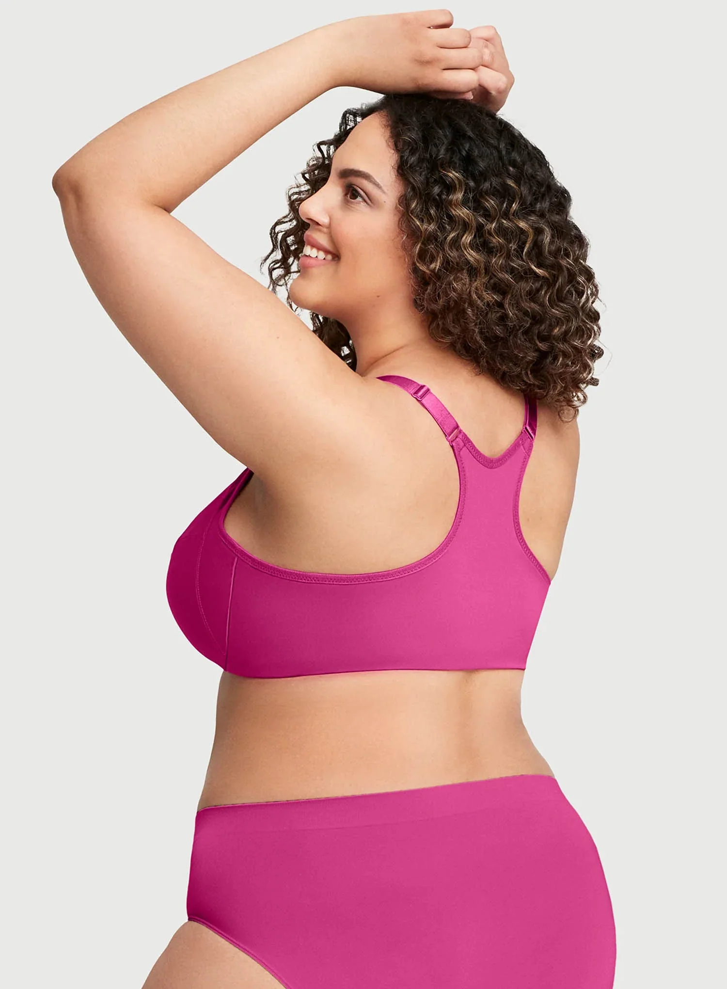 Glamorise: Wonderwire Front Close Smoothing Bra Berry - Image 3