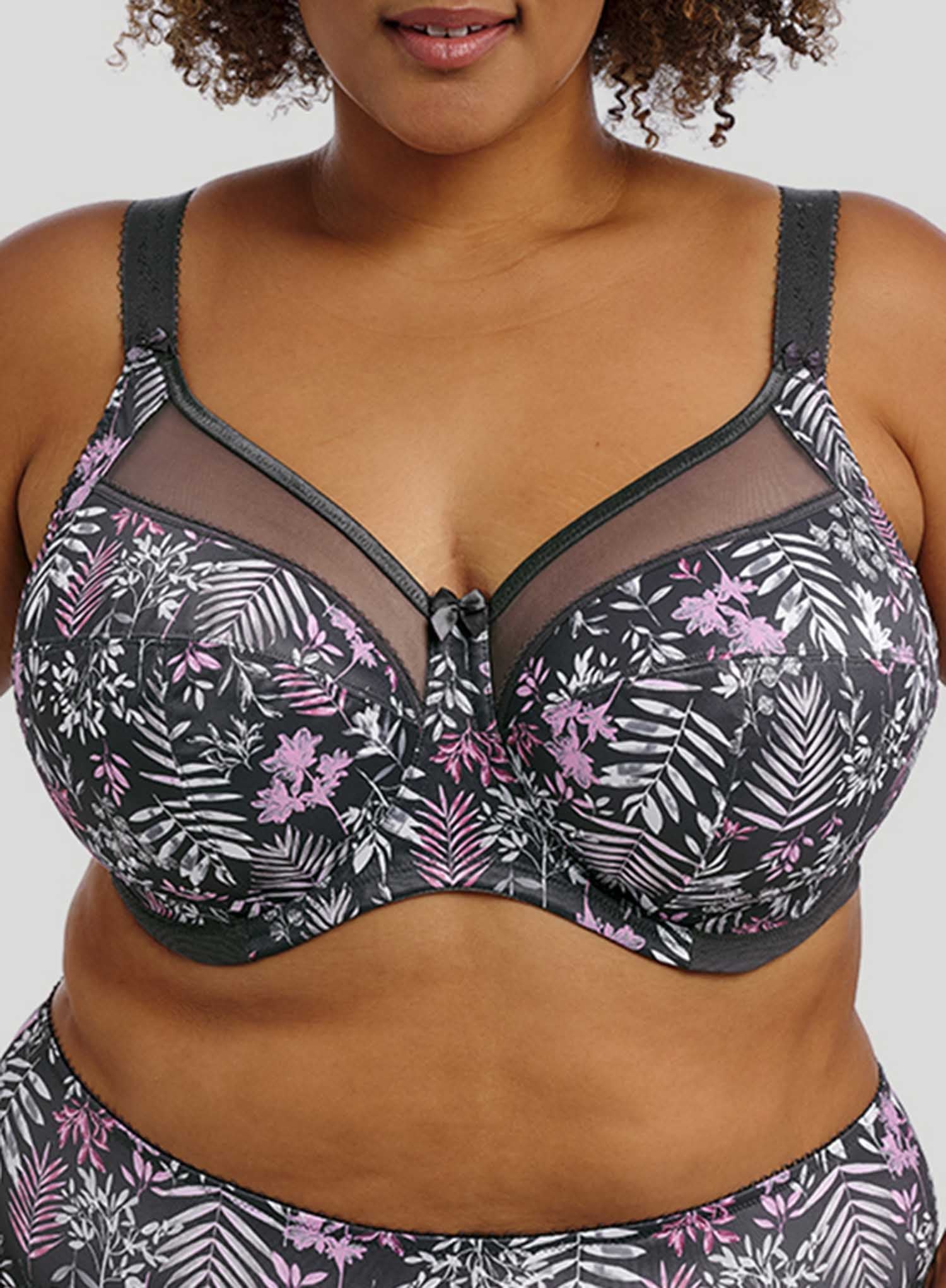 Goddess: Kayla Banded Underwire Bra Charcoal - Image 4