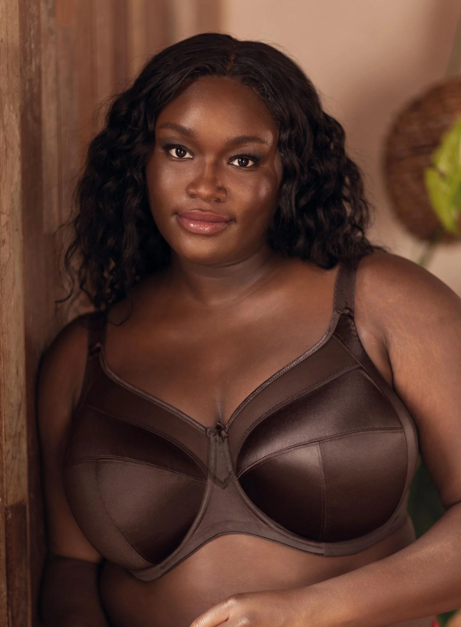 Goddess: Keira Banded Bra Chocolate