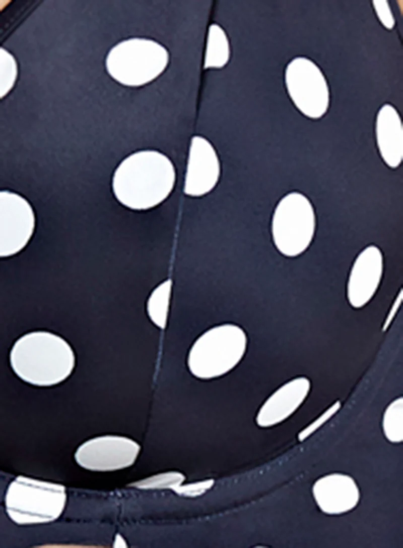 Panache Swimwear: Anya Riva Spot Underwire Tankini Navy Vanilla - Image 6