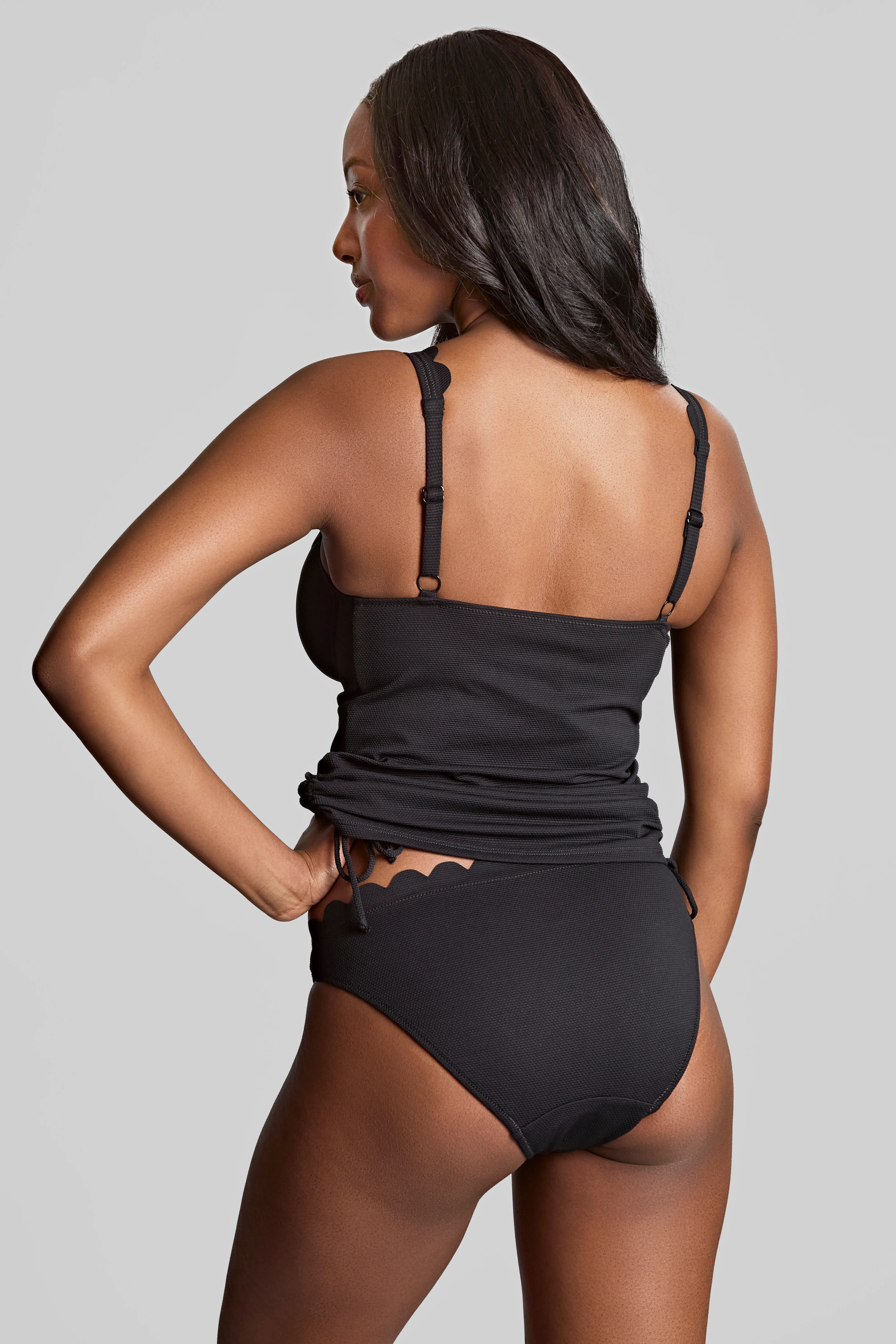 Panache Swimwear: Spirit Plunge Underwired Tankini Top Black - Image 3