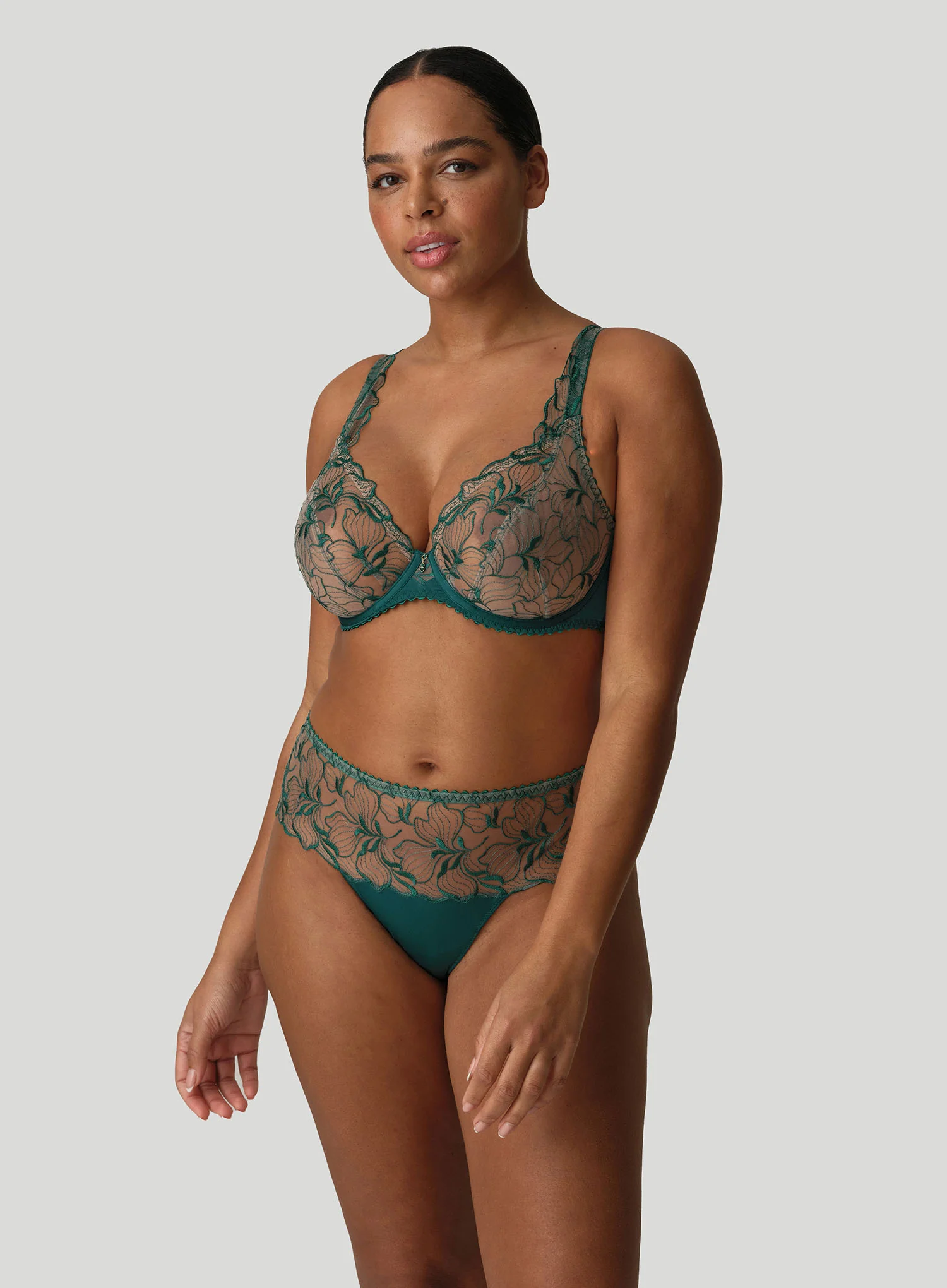 PrimaDonna: Springdale Underwired Plunge Bra Jasper Green - Image 2