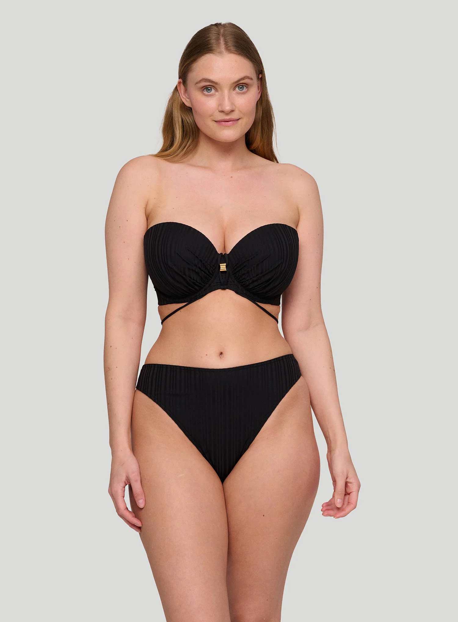 PrimaDonna Swim: Kiruna Padded Strapless Underwired Bikini Top Black - Image 2