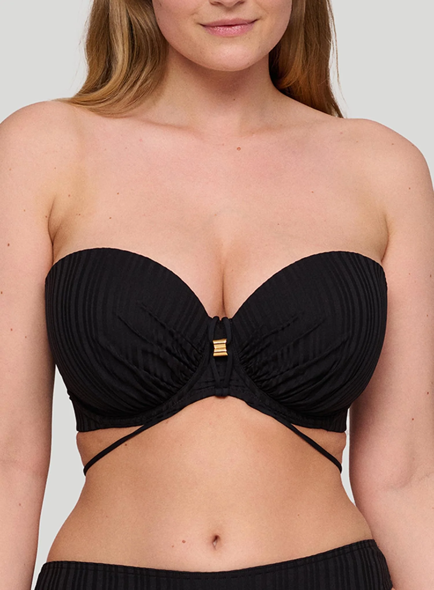 PrimaDonna Swim: Kiruna Padded Strapless Underwired Bikini Top Black - Image 5
