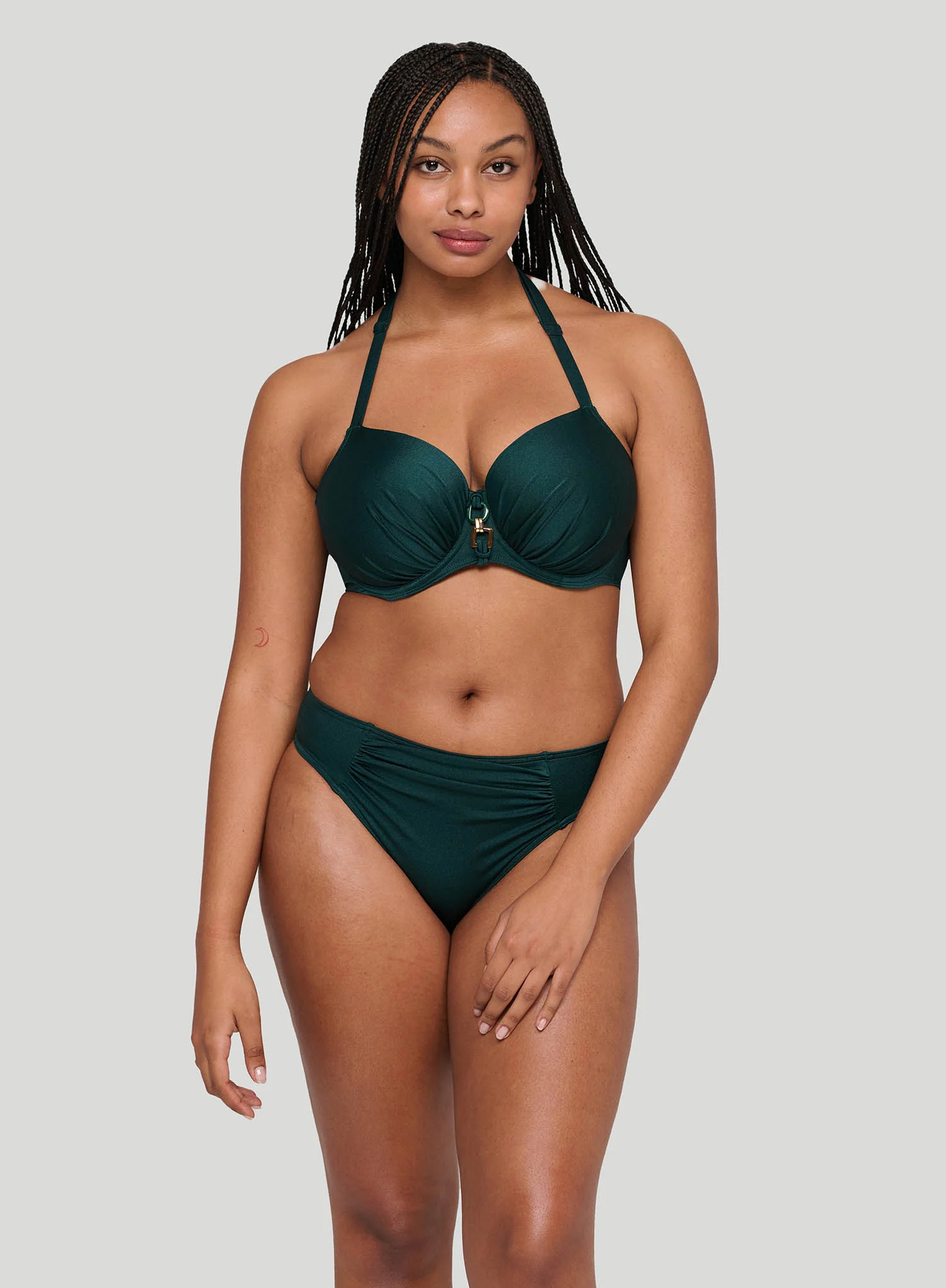 Primadonna Swim: Mangalore Underwired Padded Balcony Bikini Top Jewel Green - Image 4