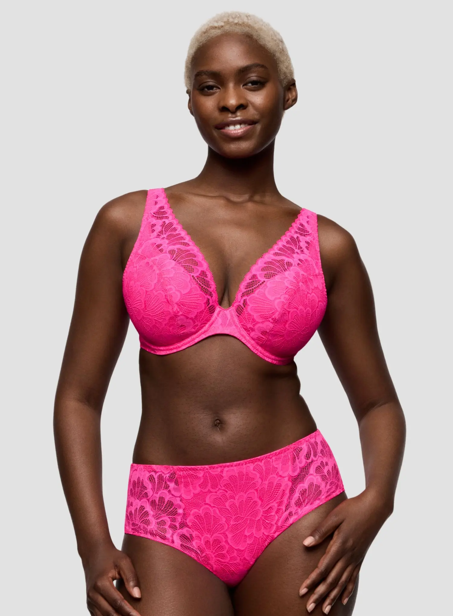 Primadonna Twist: Mocuto Half Padded Plunge Bra Pixie Blossom - Image 2