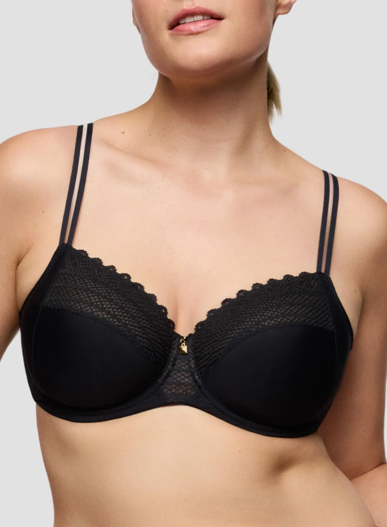 Primadonna Twist: Twist Side Underwired Full Cup Bra Charcoal - Image 5
