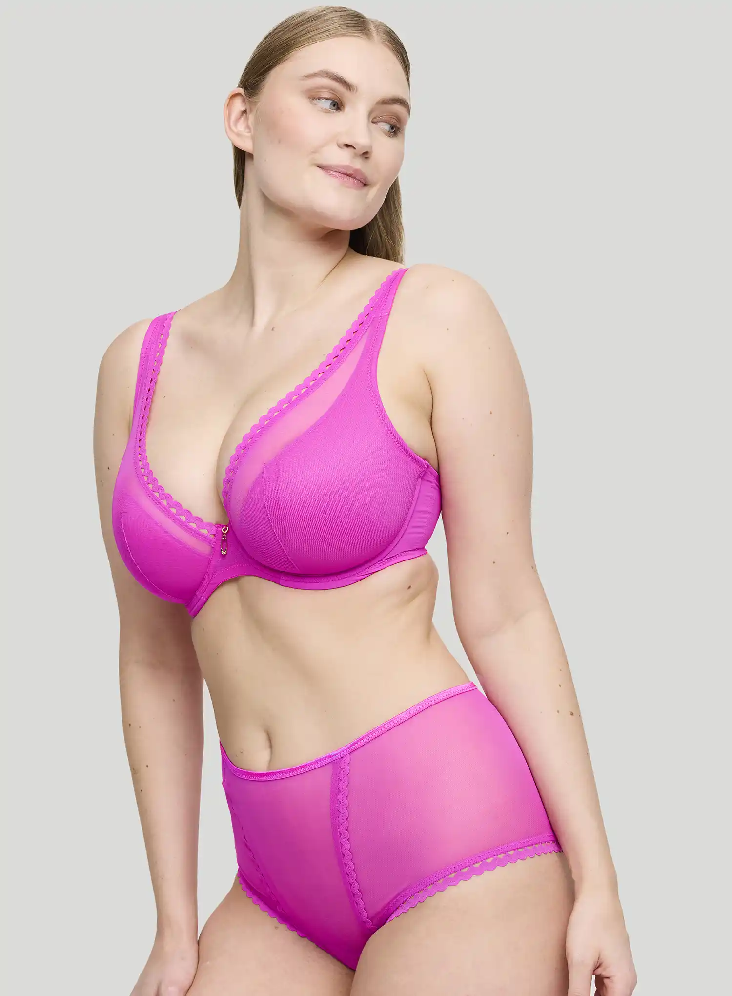 Primadonna Twist: Vivgirl Half Padded Plunge Bra Cactus Flower - Image 4