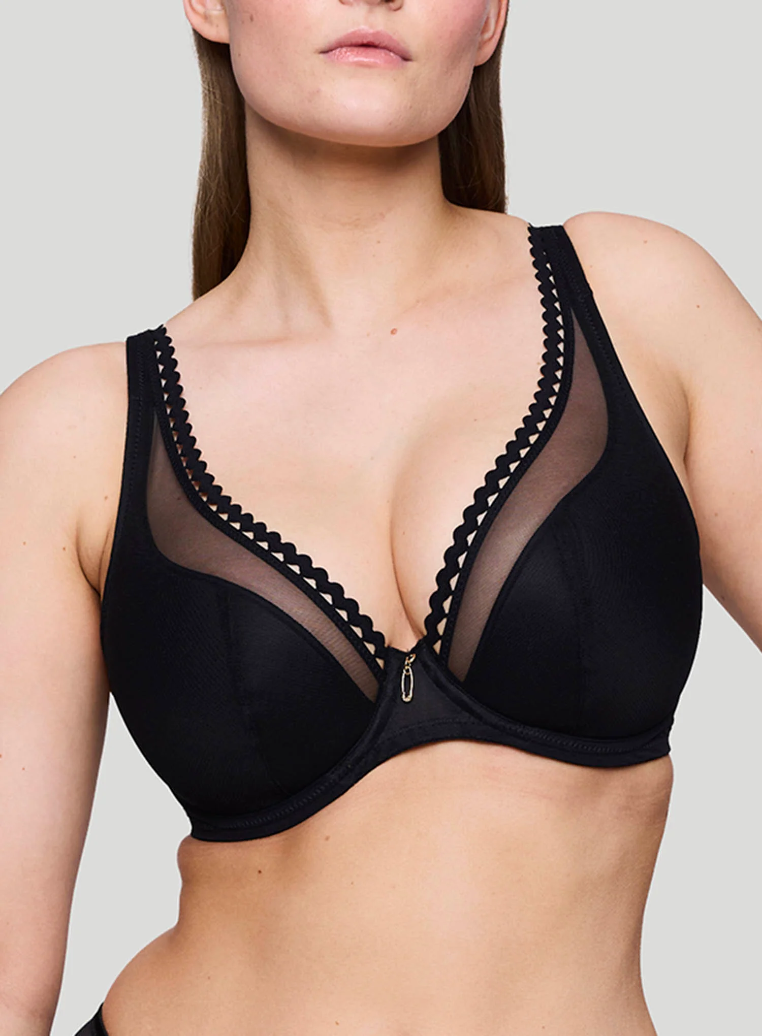 Primadonna Twist: Vivgirl Half Padded Plunge Bra Black - Image 5