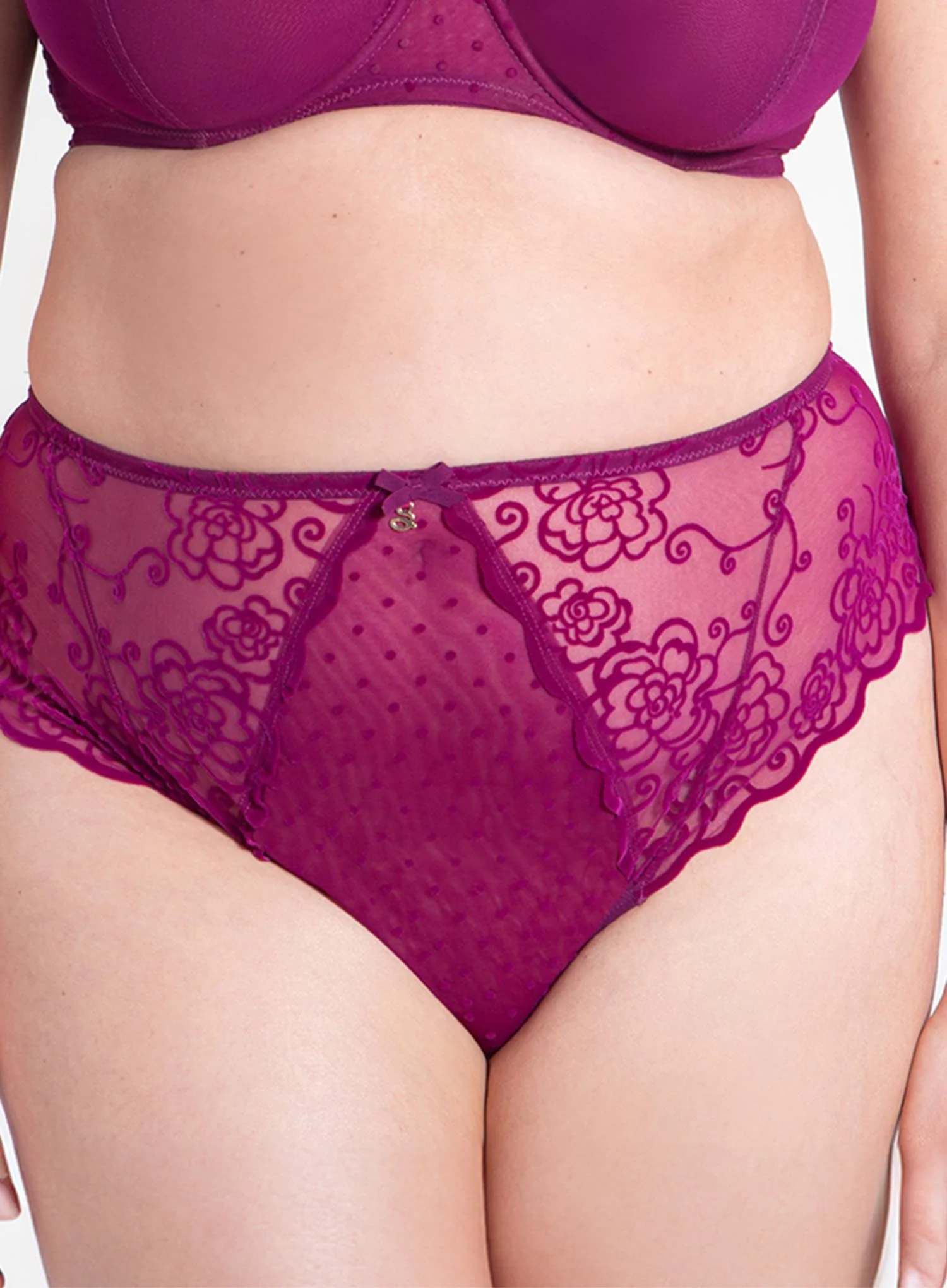Samanta Lingerie: Ellen High Waist Brief Fuchsia - Image 3