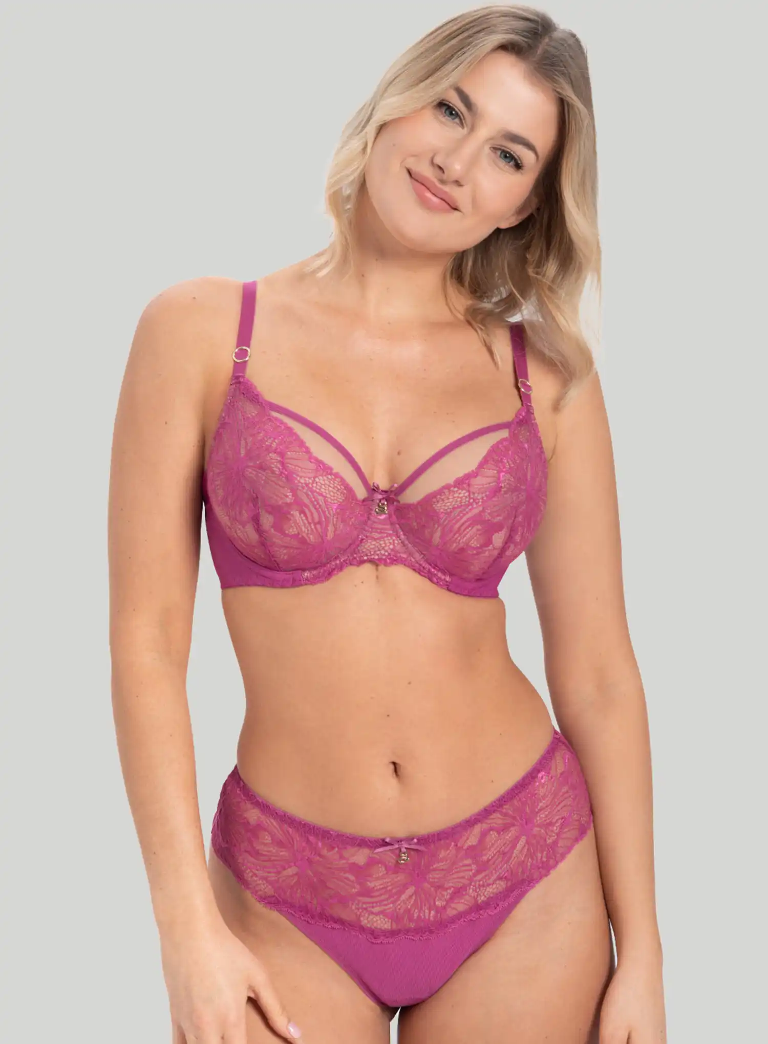 Samanta Lingerie: Mila Soft Balcony Bra Raspberry - Image 2